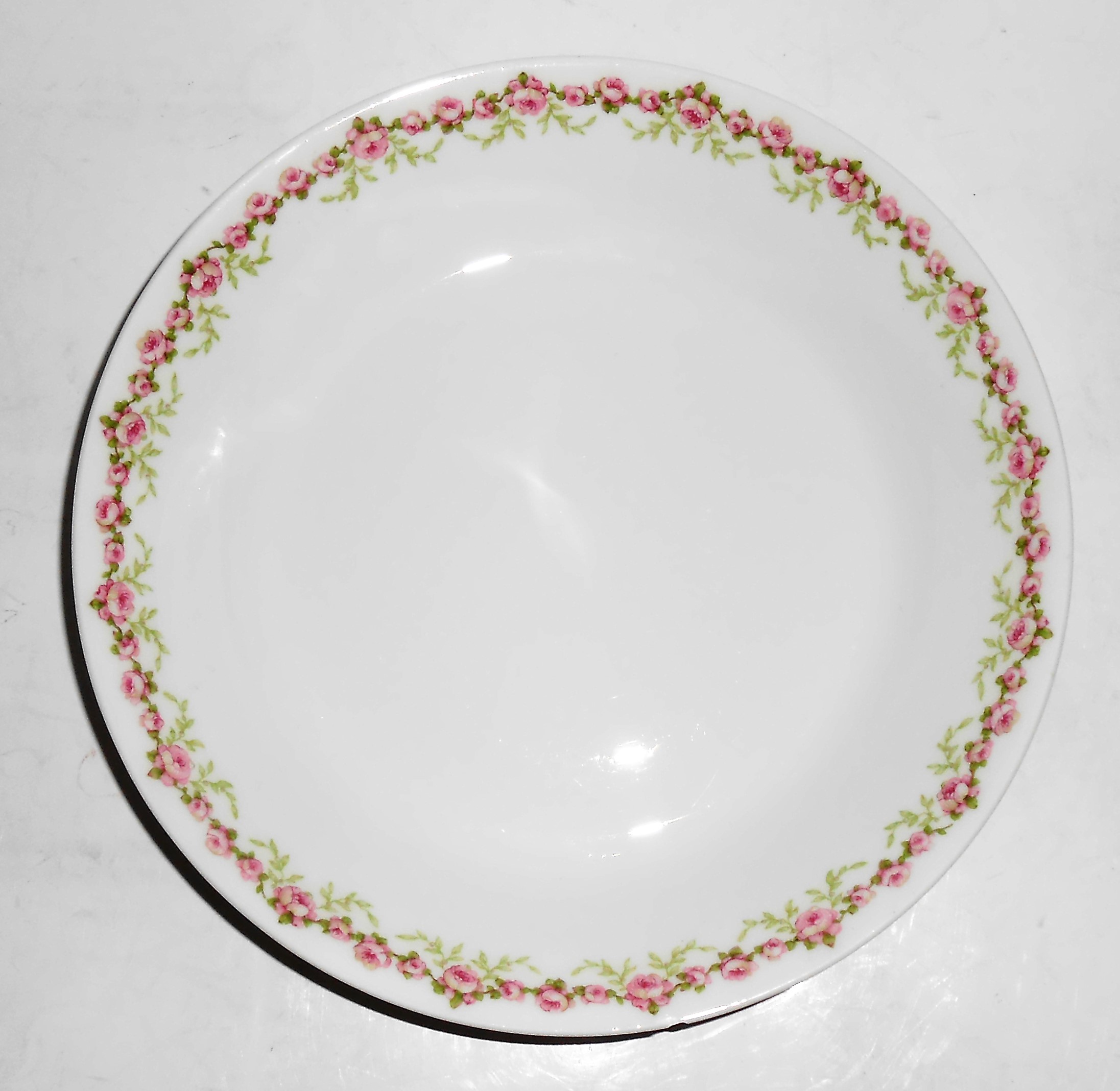 Chas Field Haviland Limoges Pink Roses Soup Bowl