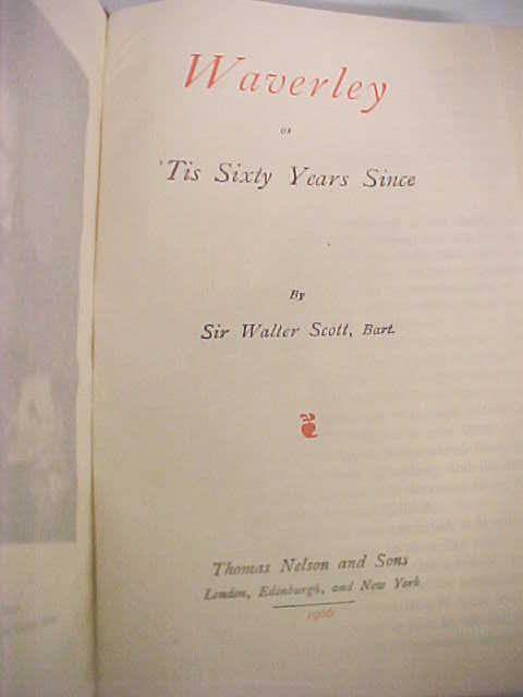 Sir Walter Scott Waverly Novel Leather 1906