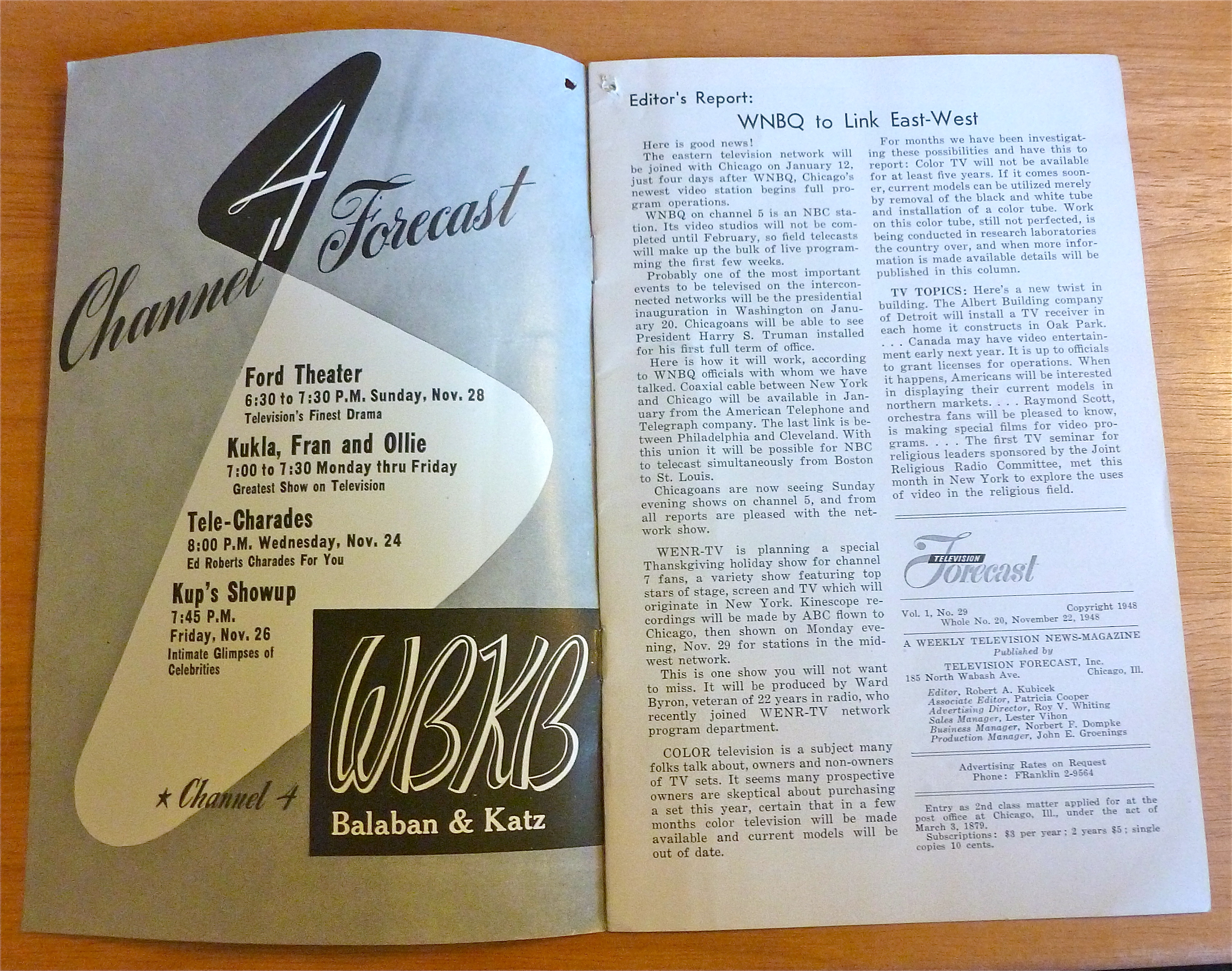 1948 Chicago Television Forecast Vol.1-#29 Mystery Show