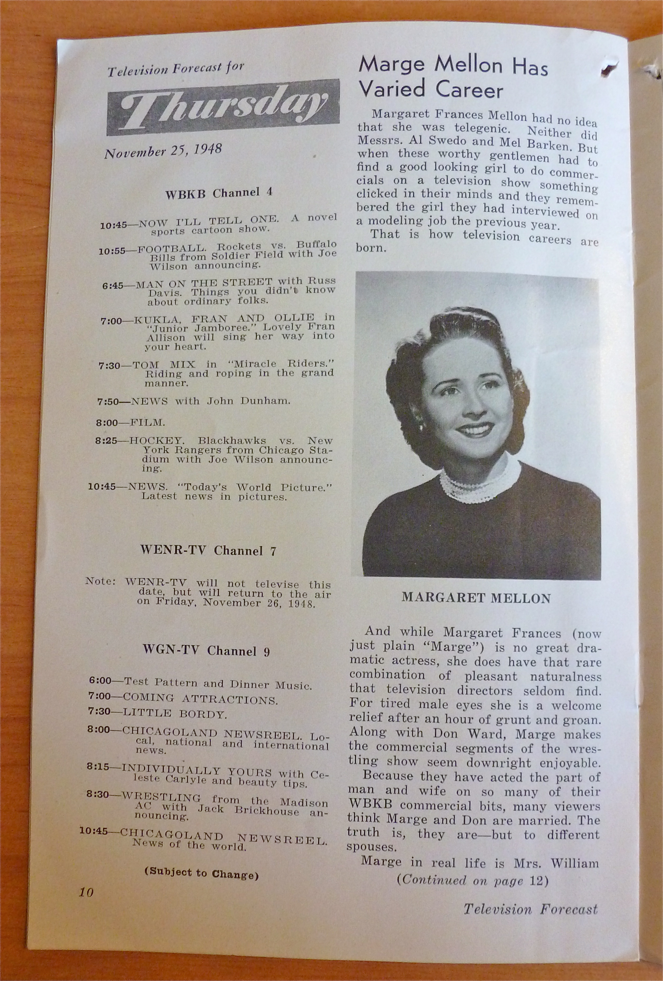 1948 Chicago Television Forecast Vol.1-#29 Mystery Show
