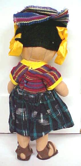 Cloth Folk Art Doll Colorful Ethnic