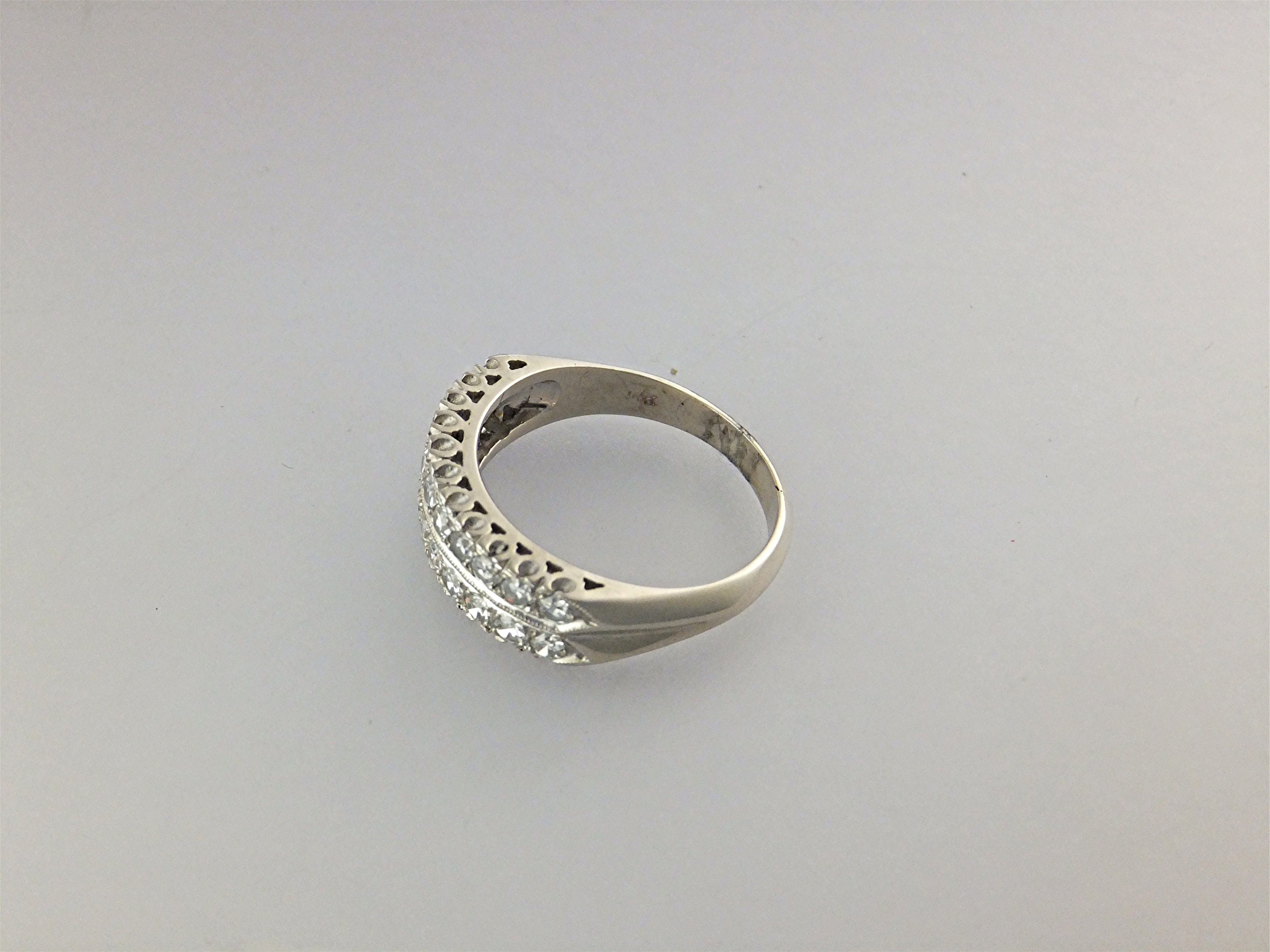 14K White Gold 22 Diamonds Anniversary Band Ring