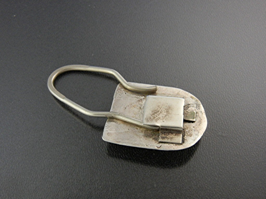 Navajo Coral Sterling Silver  Key Ring