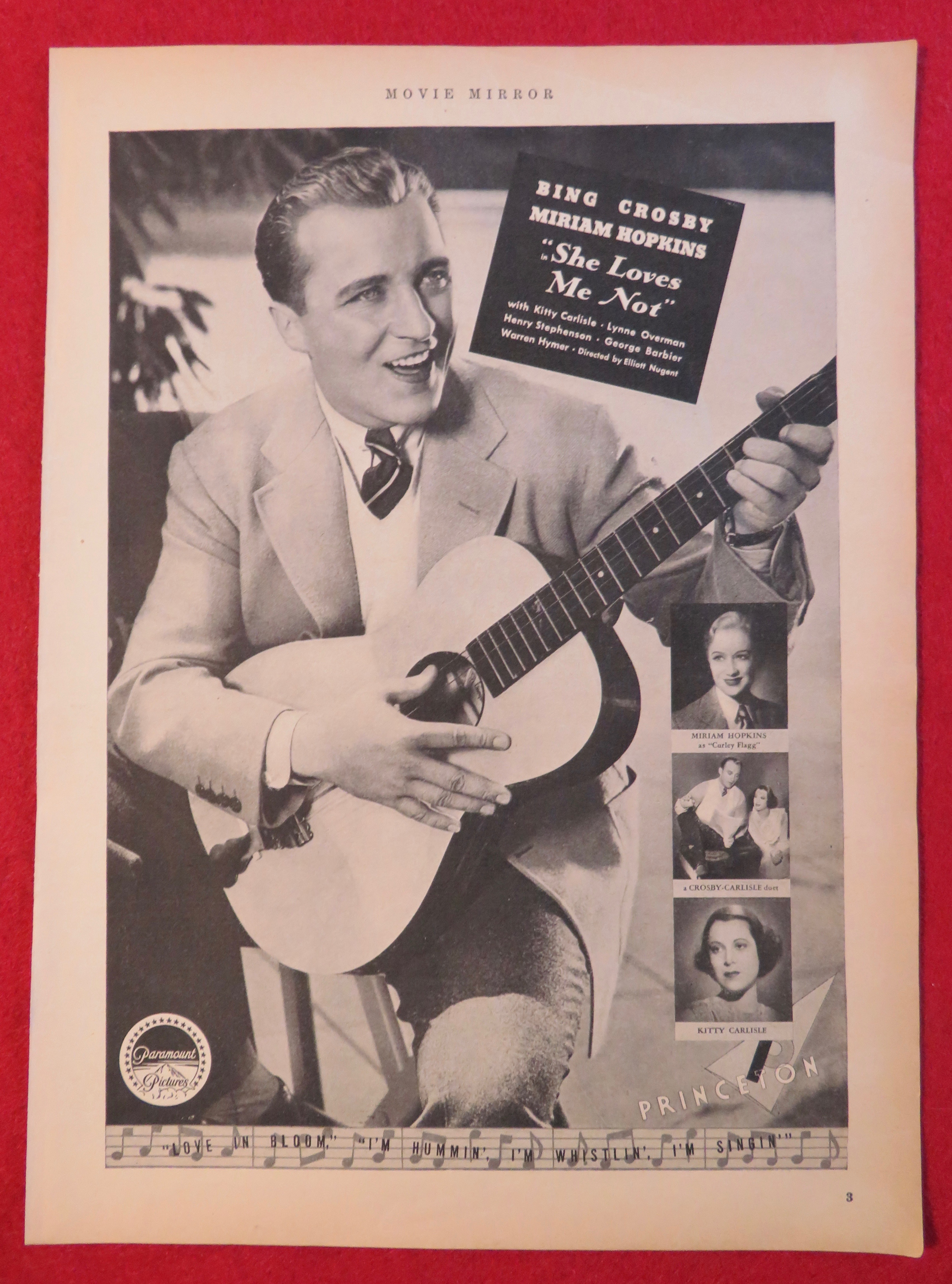 1934 She Loves Me Not with Bing Crosby