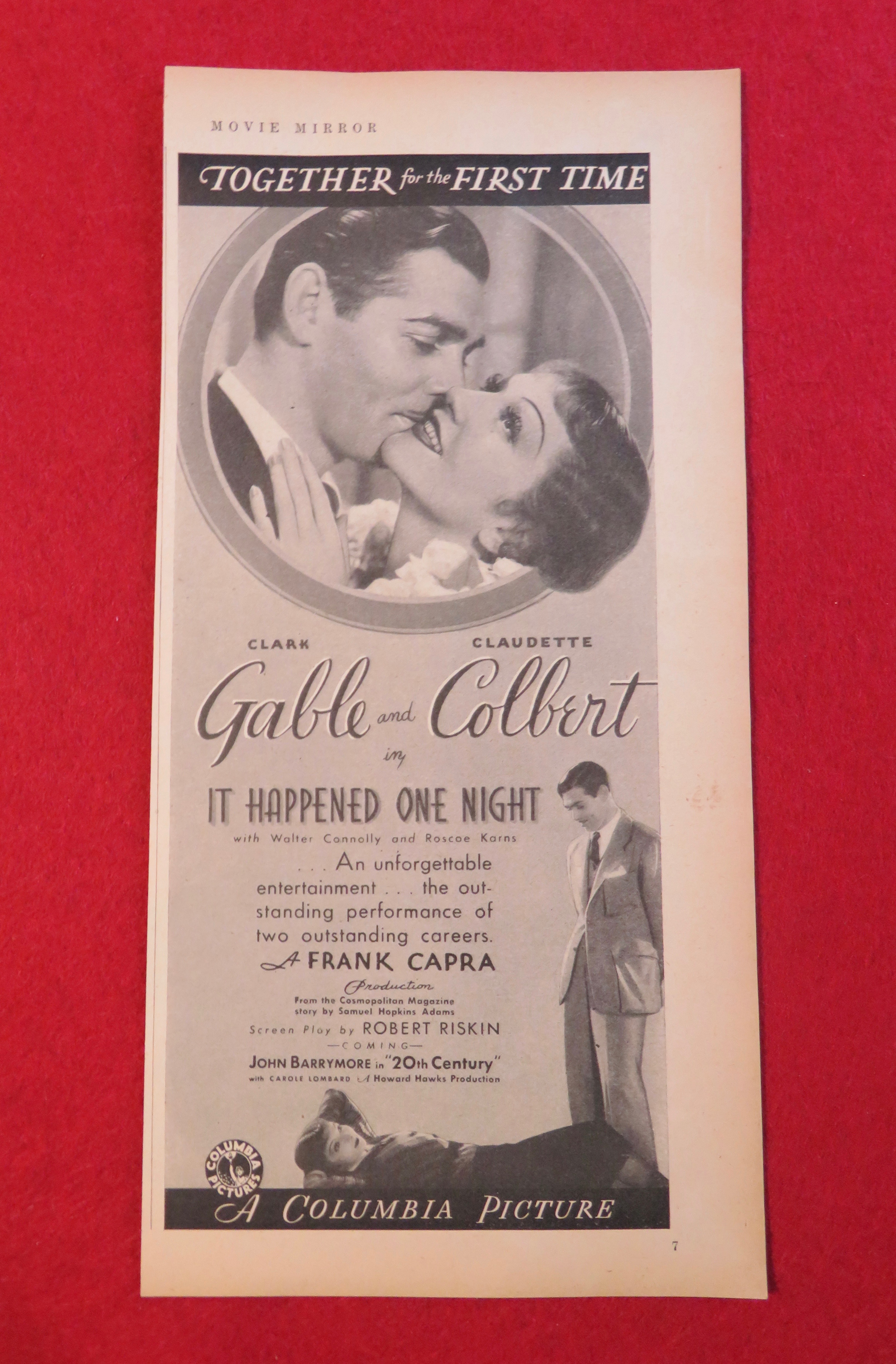 1934 It Happened One Night with Gable & Colbert