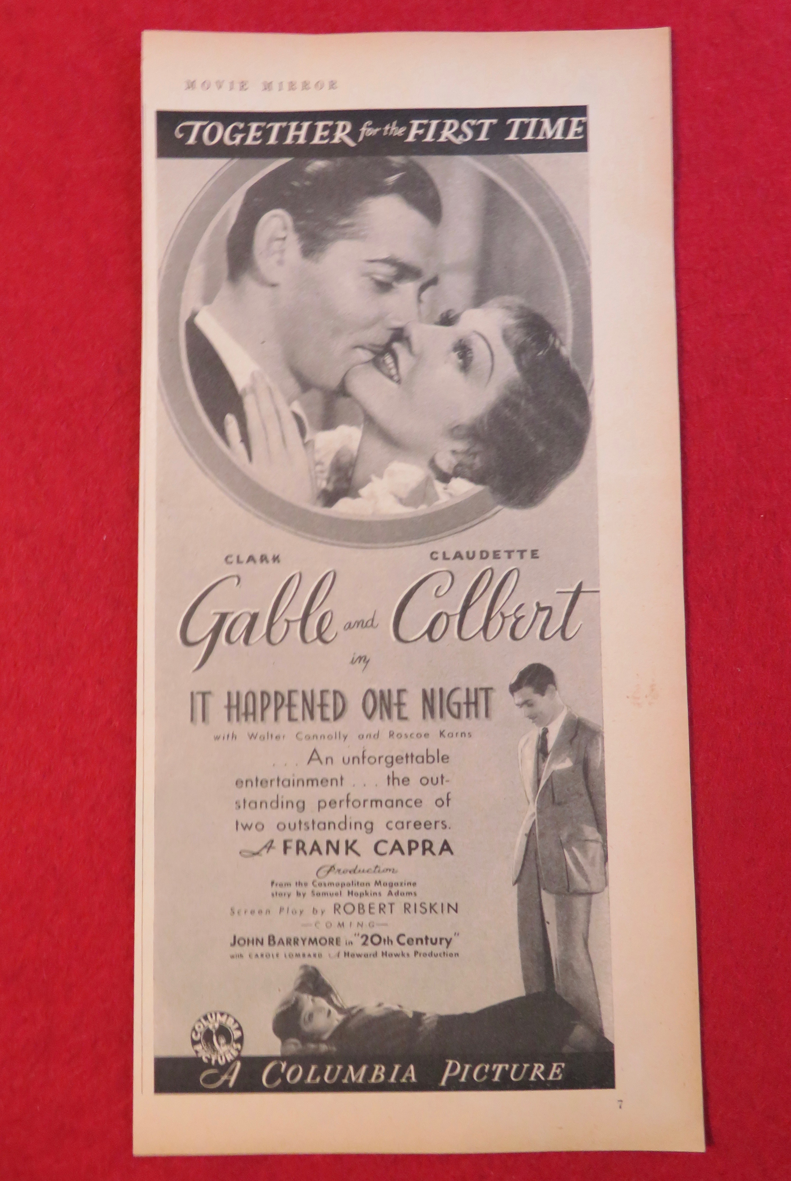 1934 It Happened One Night with Gable & Colbert