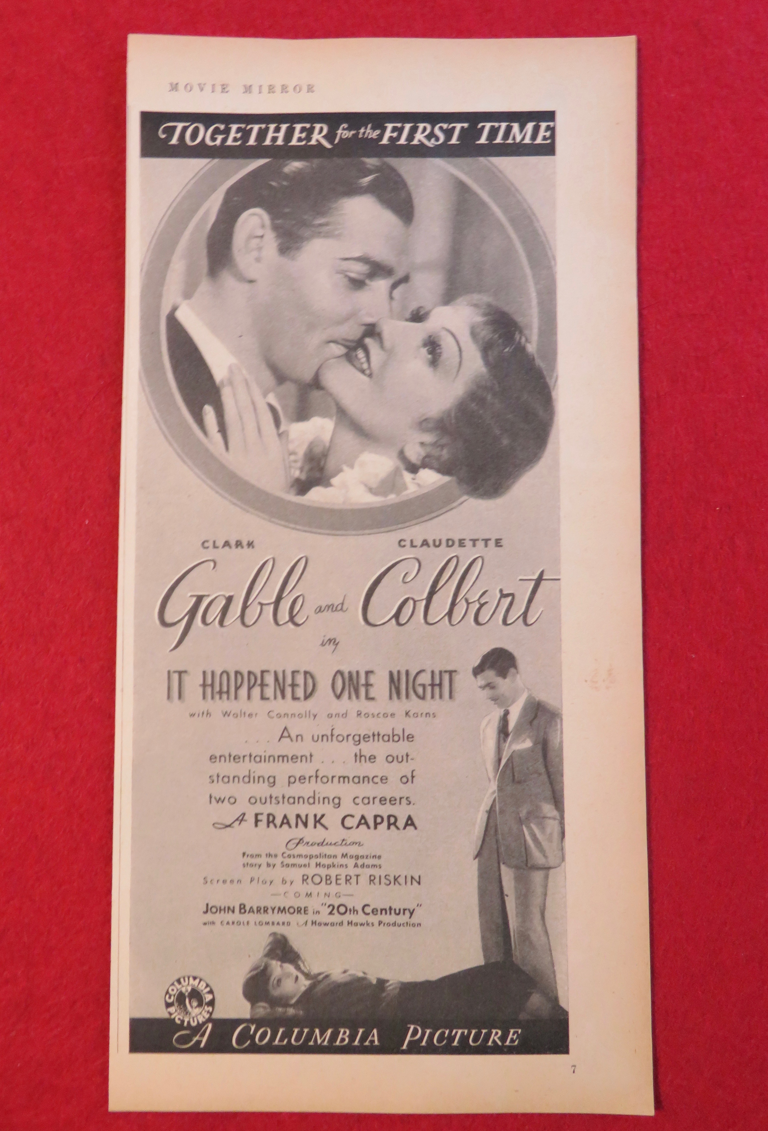 1934 It Happened One Night with Gable & Colbert