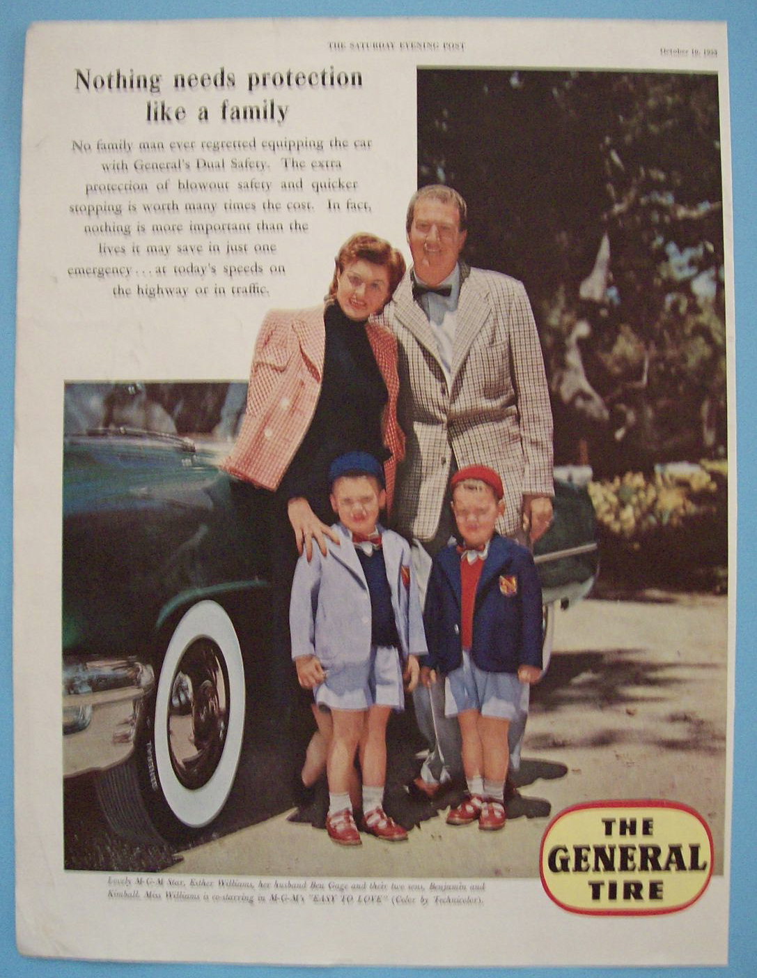 1953 General Tire with Esther Williams & Her Family