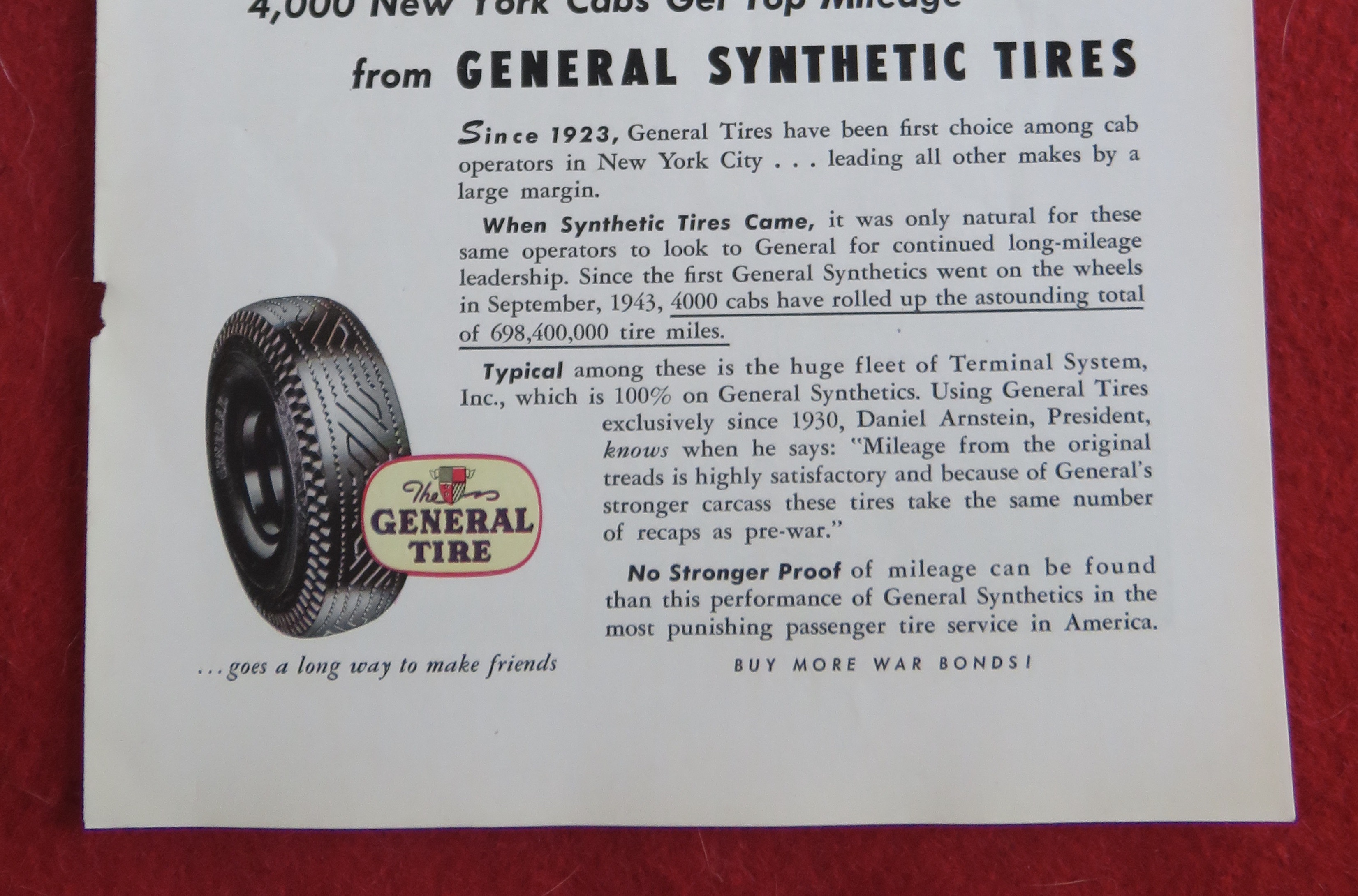 1944 General Tires with General Synthetic Tires