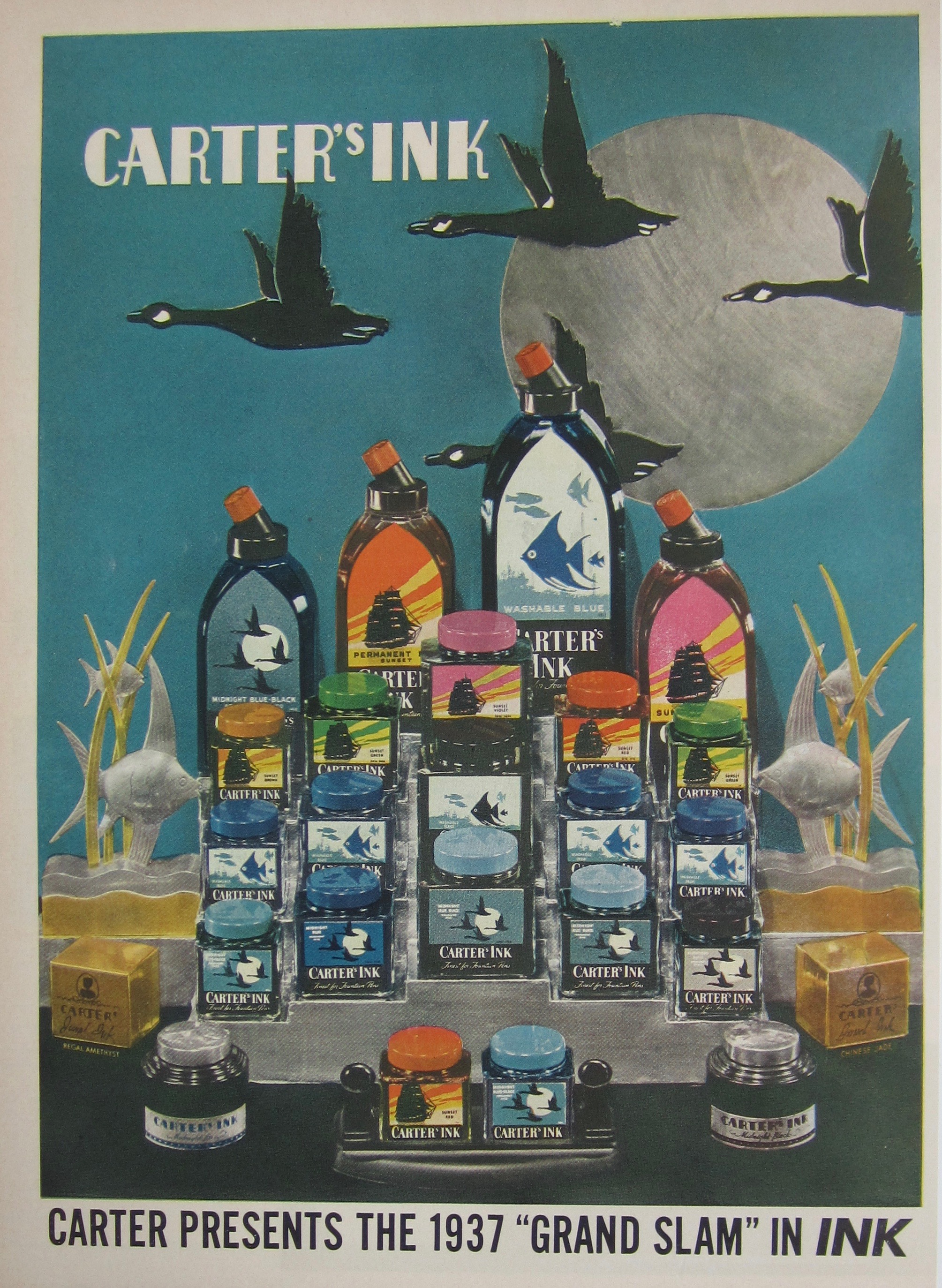 1937 Carter's Ink with Variety of Carter's Ink