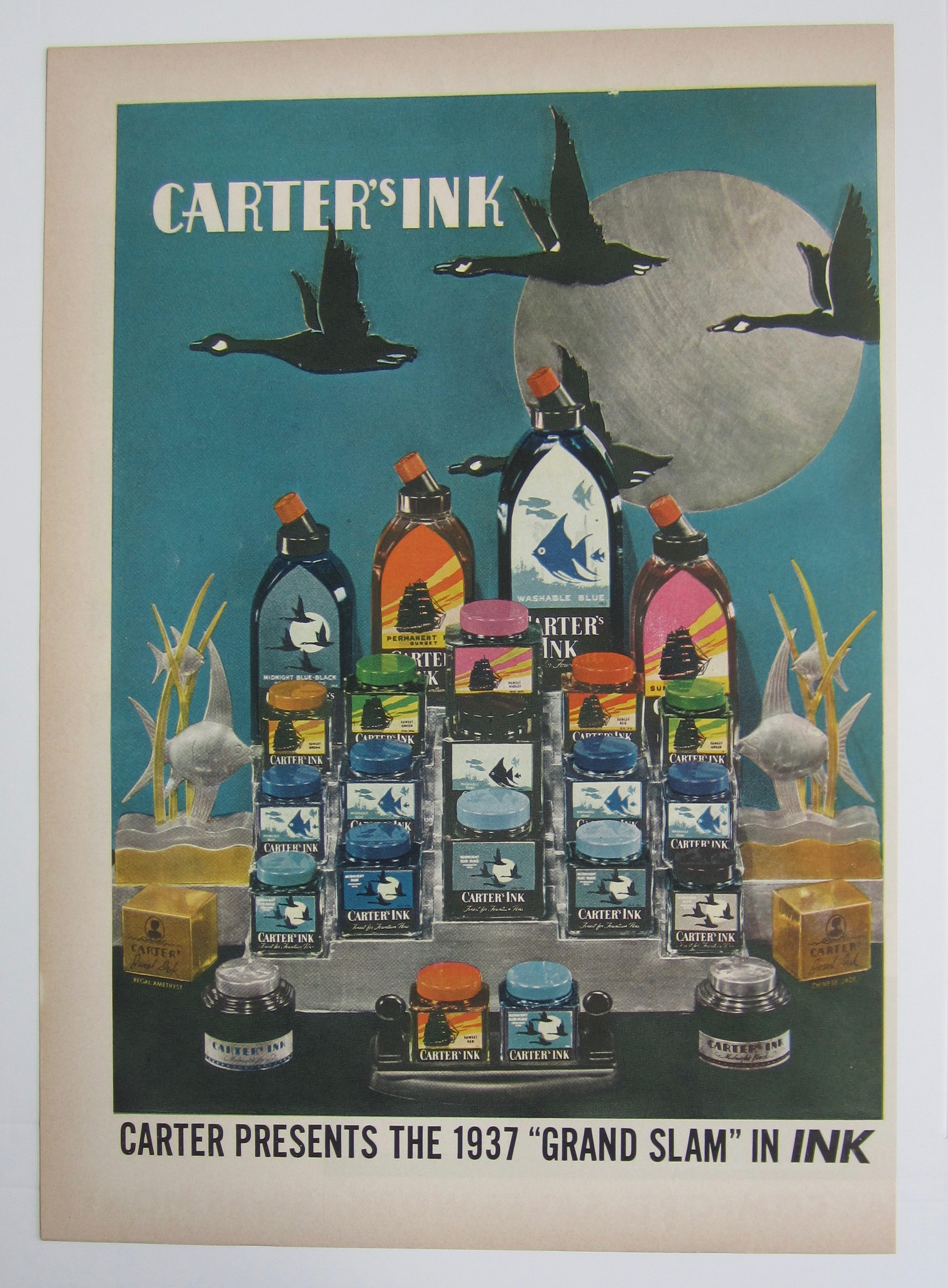 1937 Carter's Ink with Variety of Carter's Ink