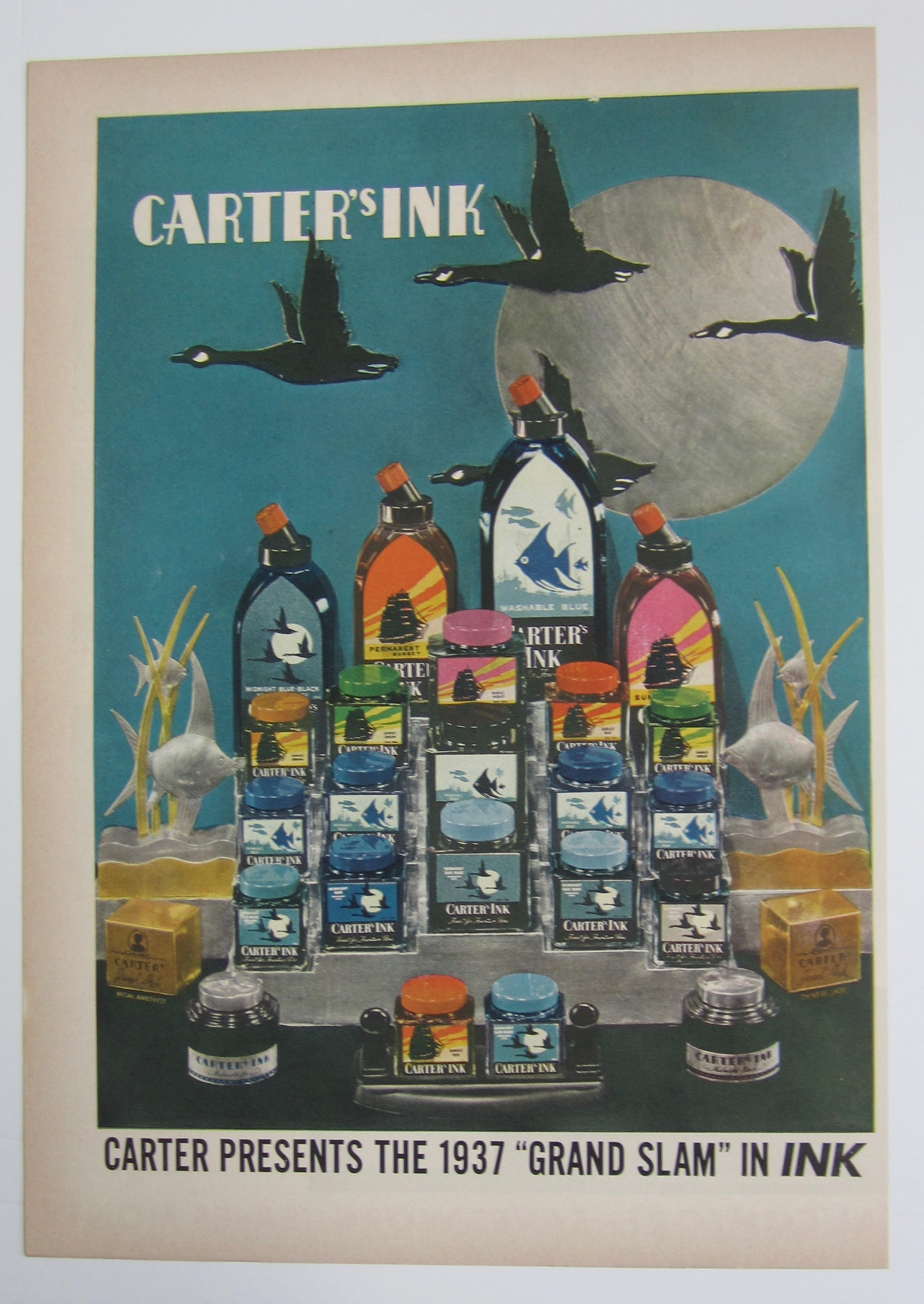 1937 Carter's Ink with Variety of Carter's Ink