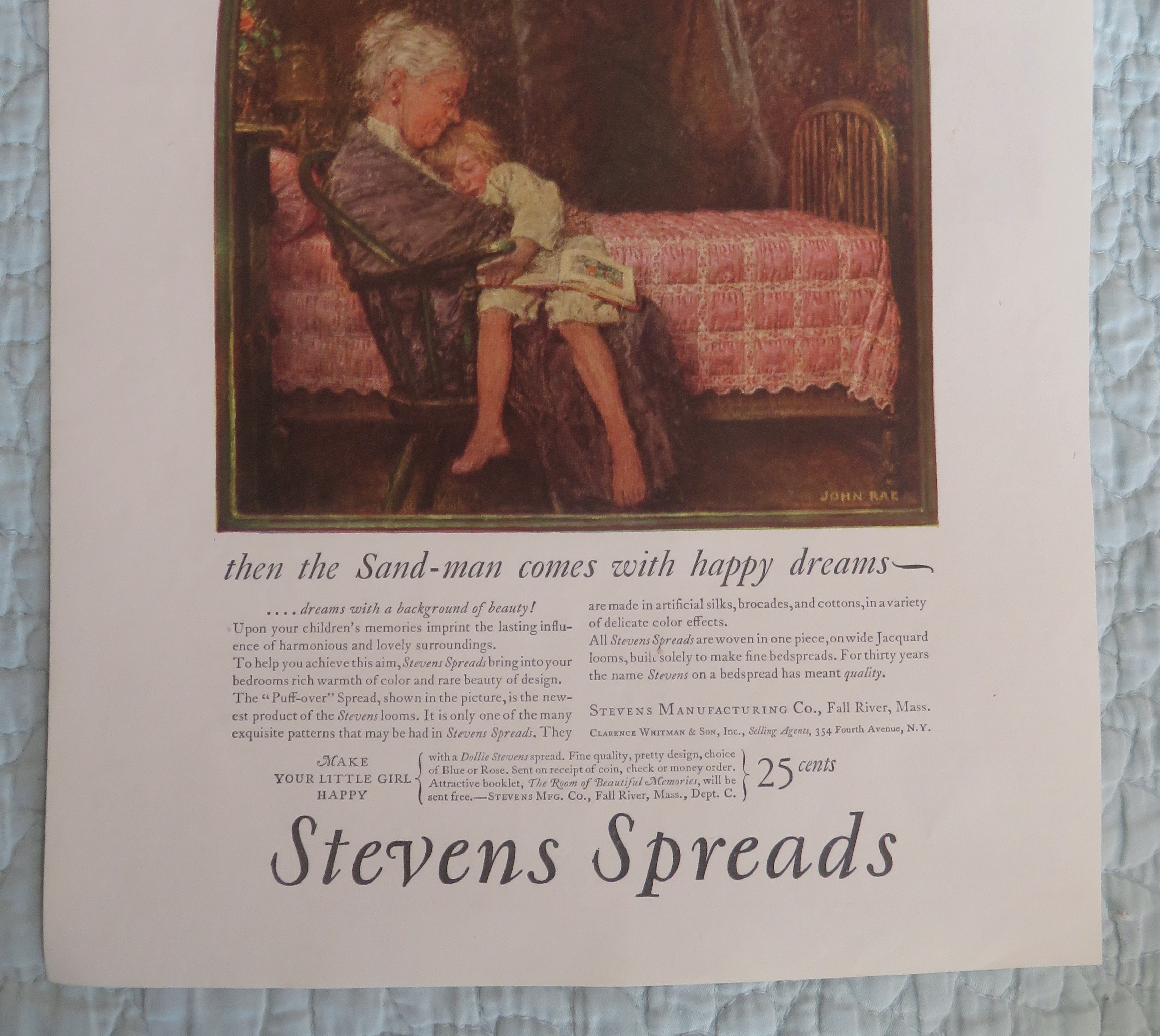 1940's Stevens Spread with Grandmother Holding Boy