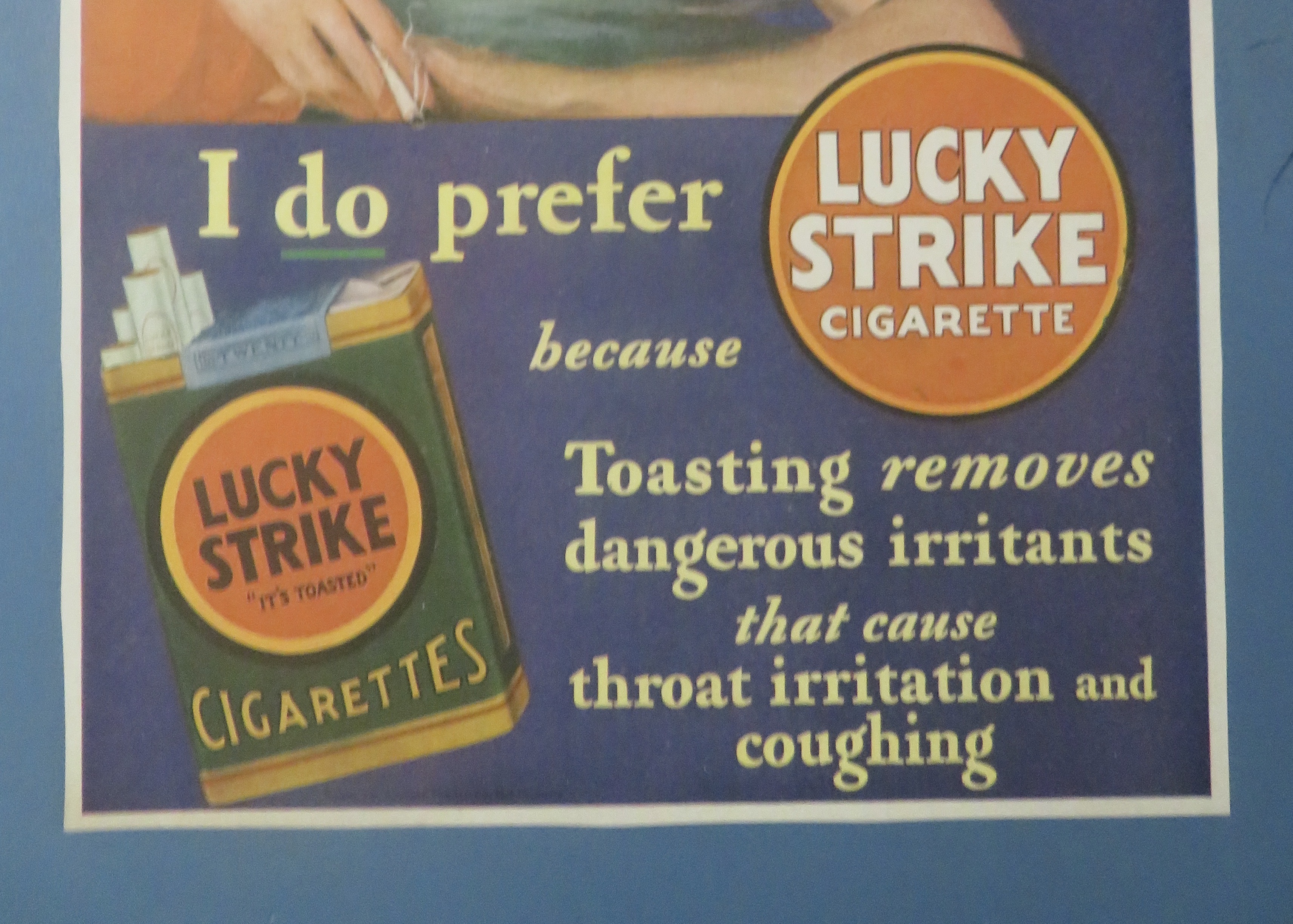 1930's Lucky Strike Cigarette with Lovely Woman Smoking