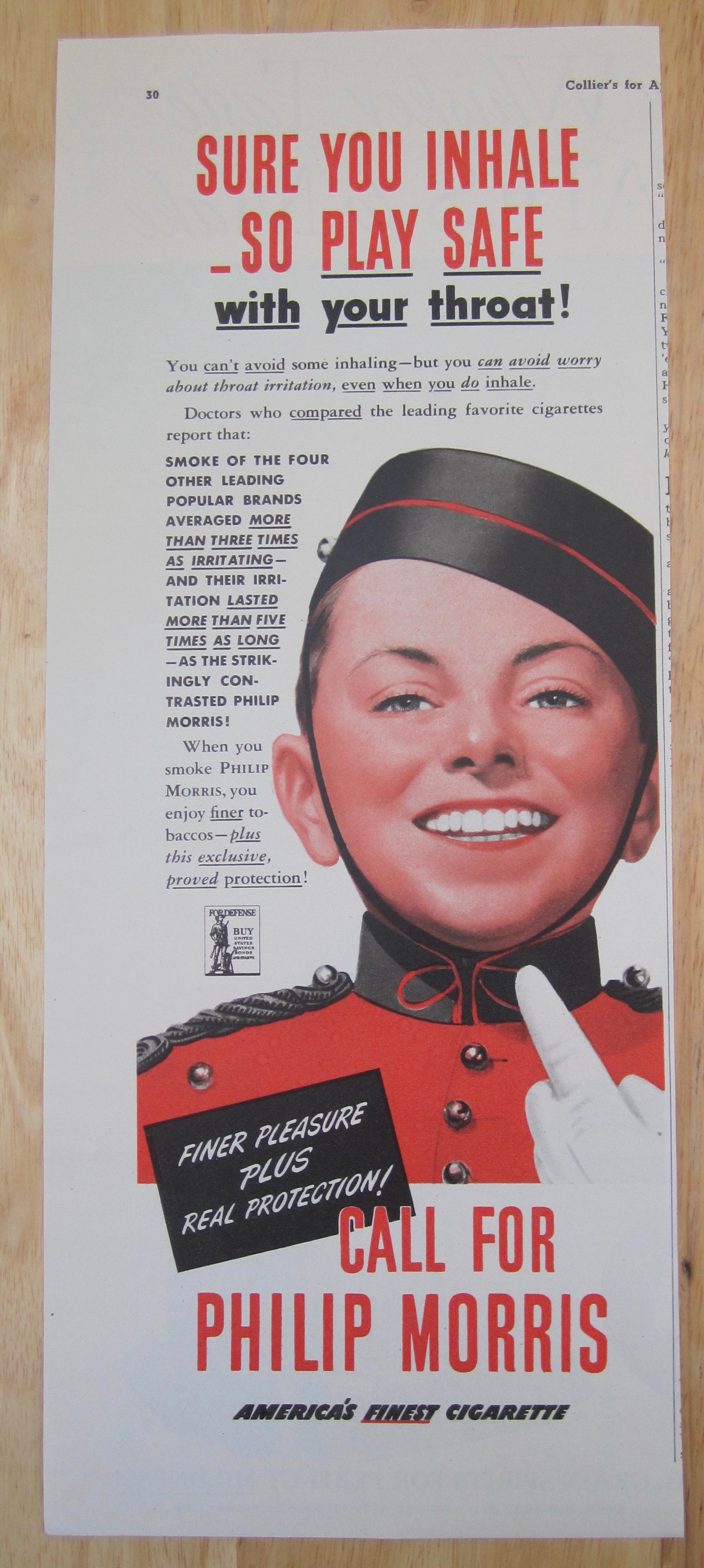 1942 Philip Morris Cigarettes w/ Philip Morris Bellboy