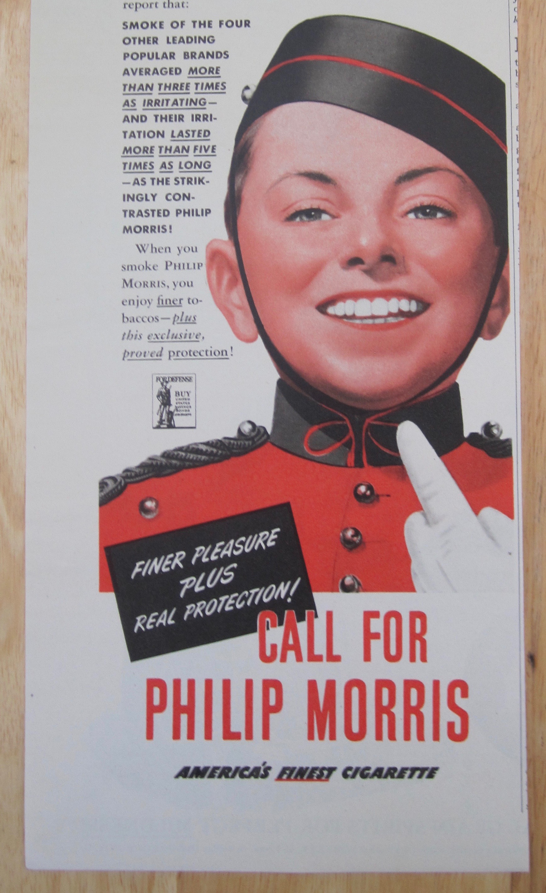 1942 Philip Morris Cigarettes w/ Philip Morris Bellboy