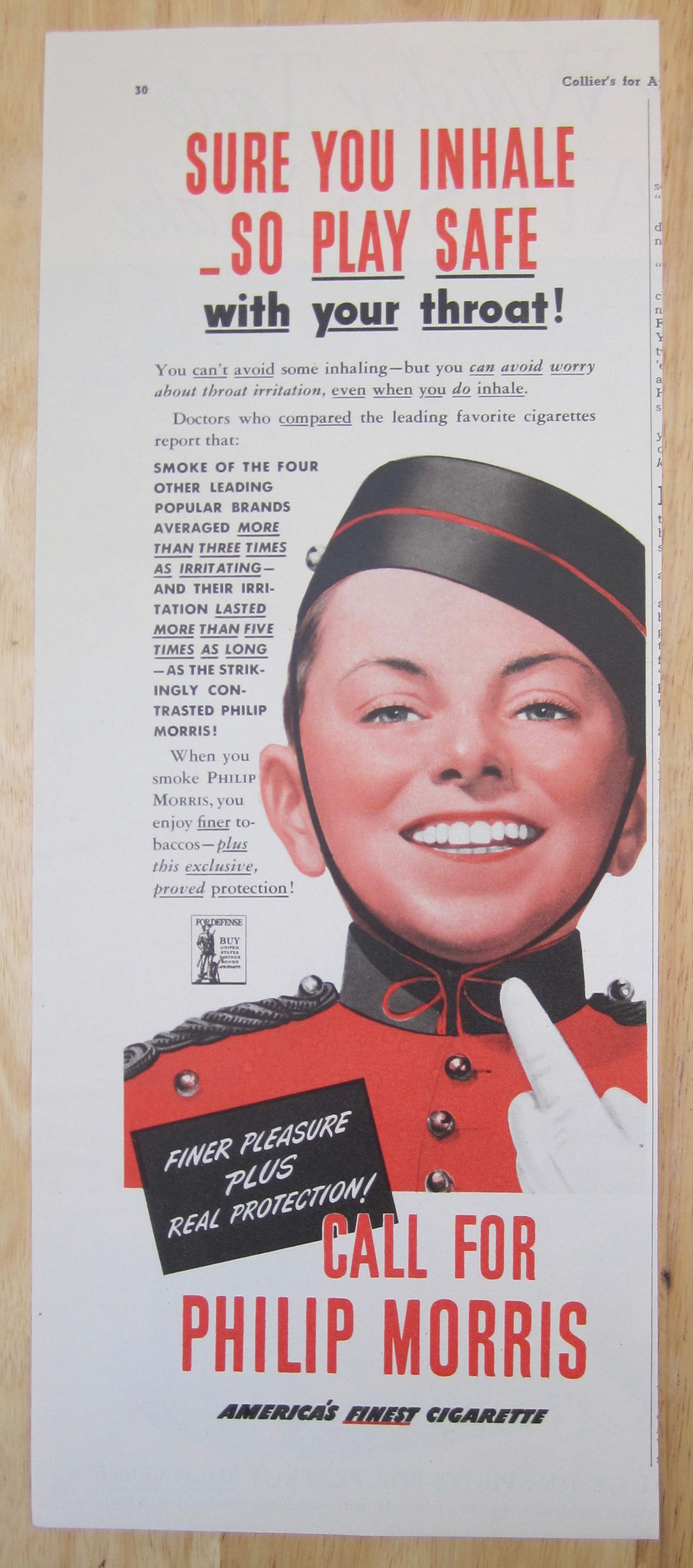 1942 Philip Morris Cigarettes w/ Philip Morris Bellboy