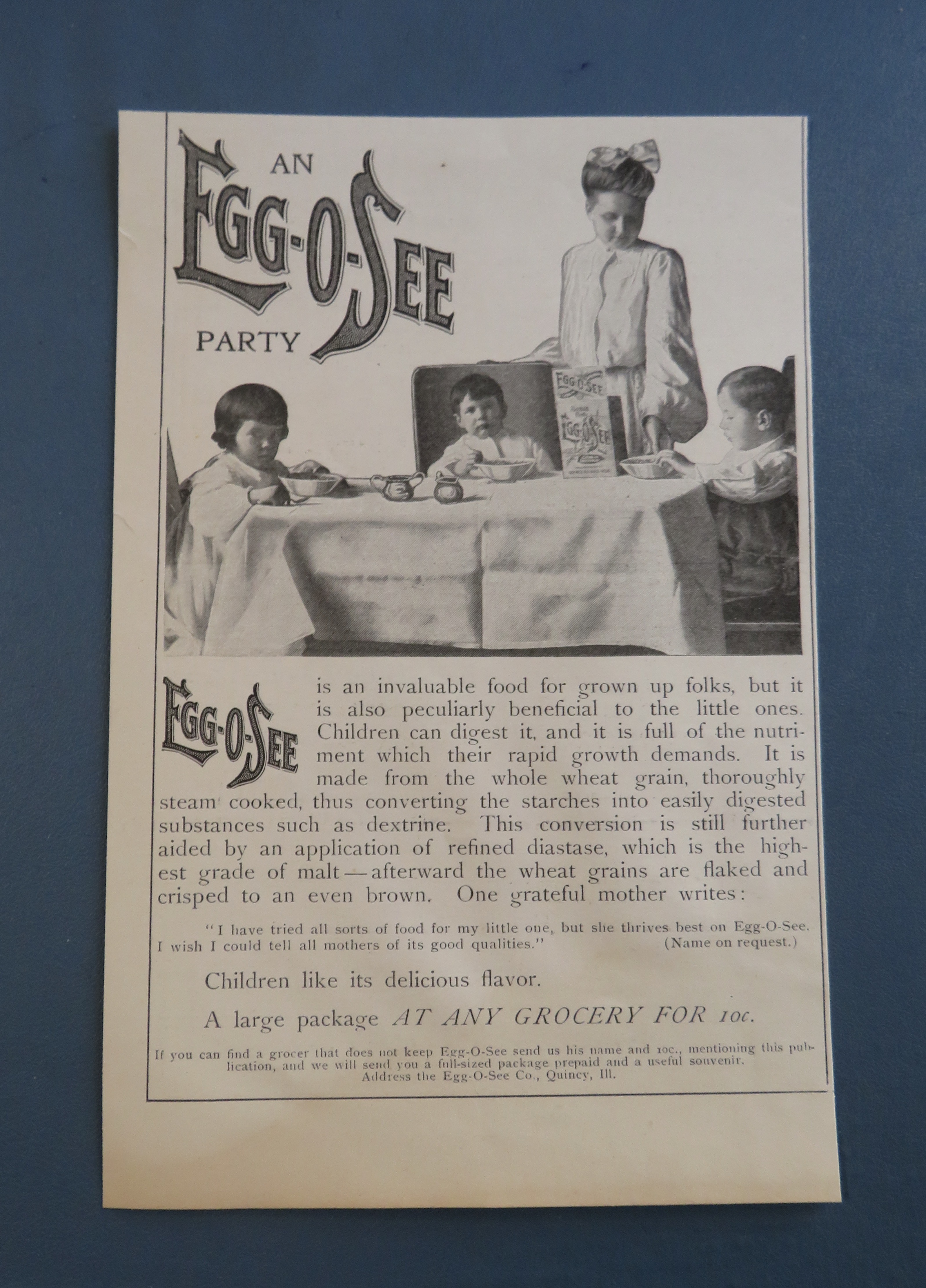 1905 Egg O See with Mom & Kids Having Egg O See Party