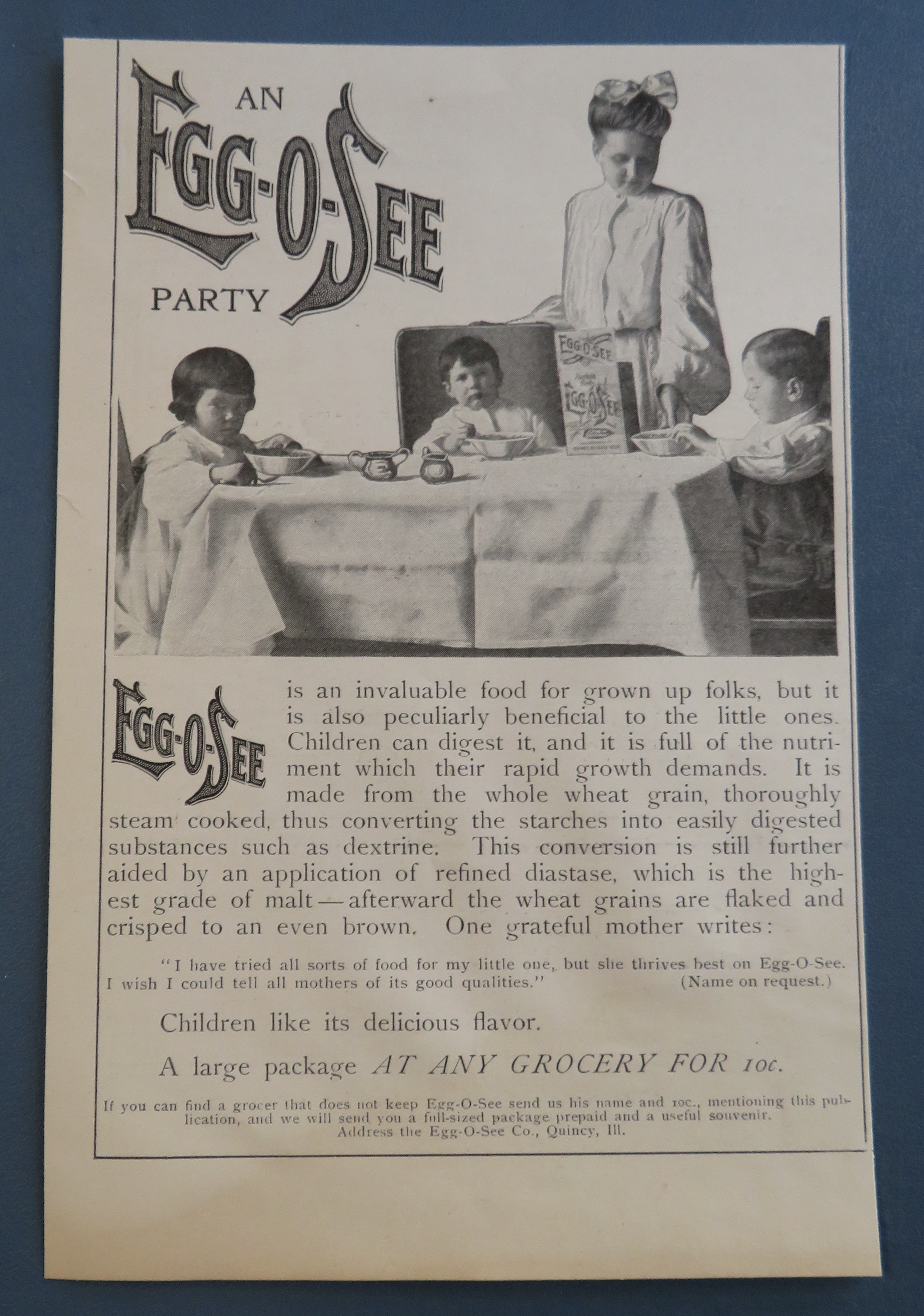 1905 Egg O See with Mom & Kids Having Egg O See Party
