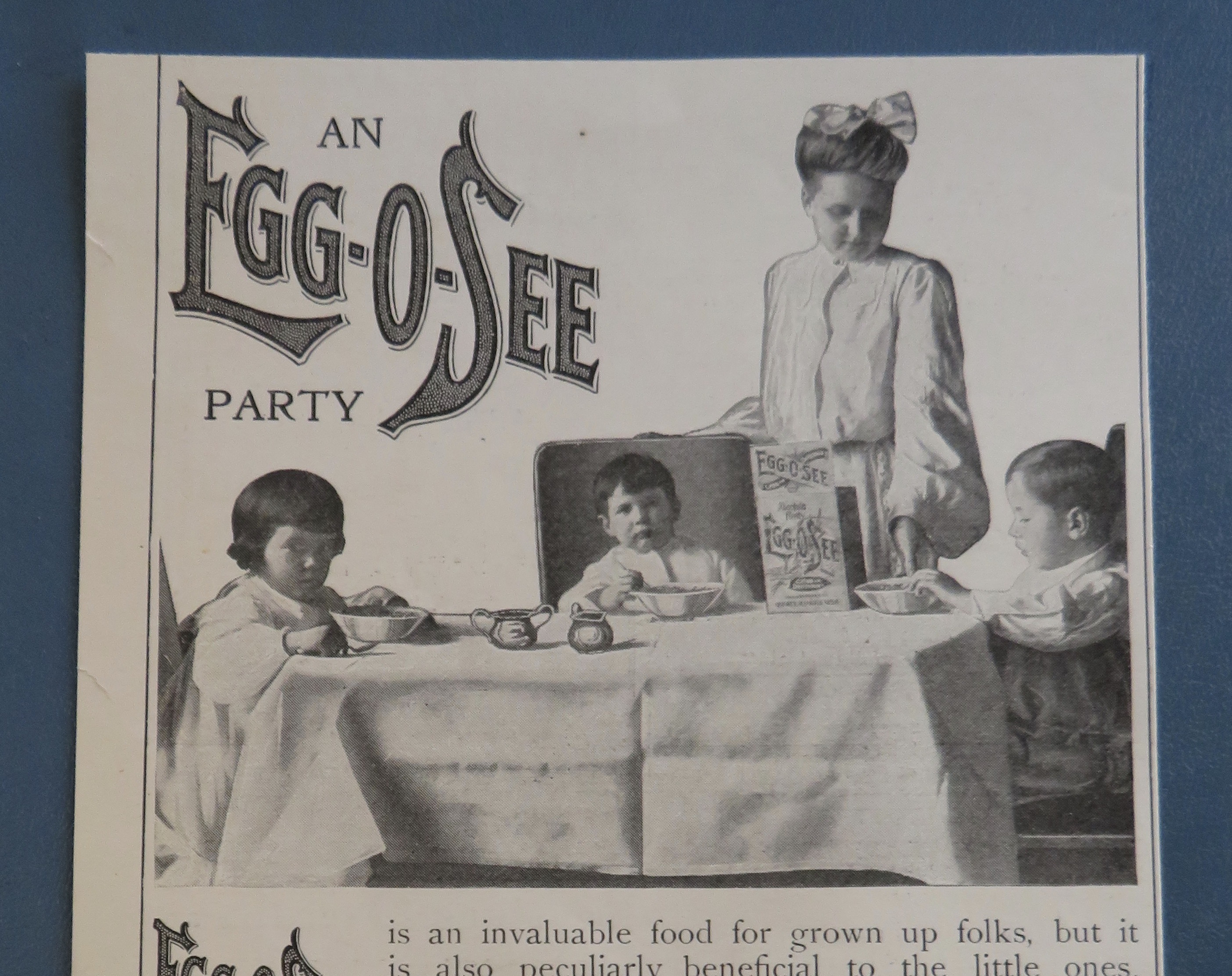 1905 Egg O See with Mom & Kids Having Egg O See Party