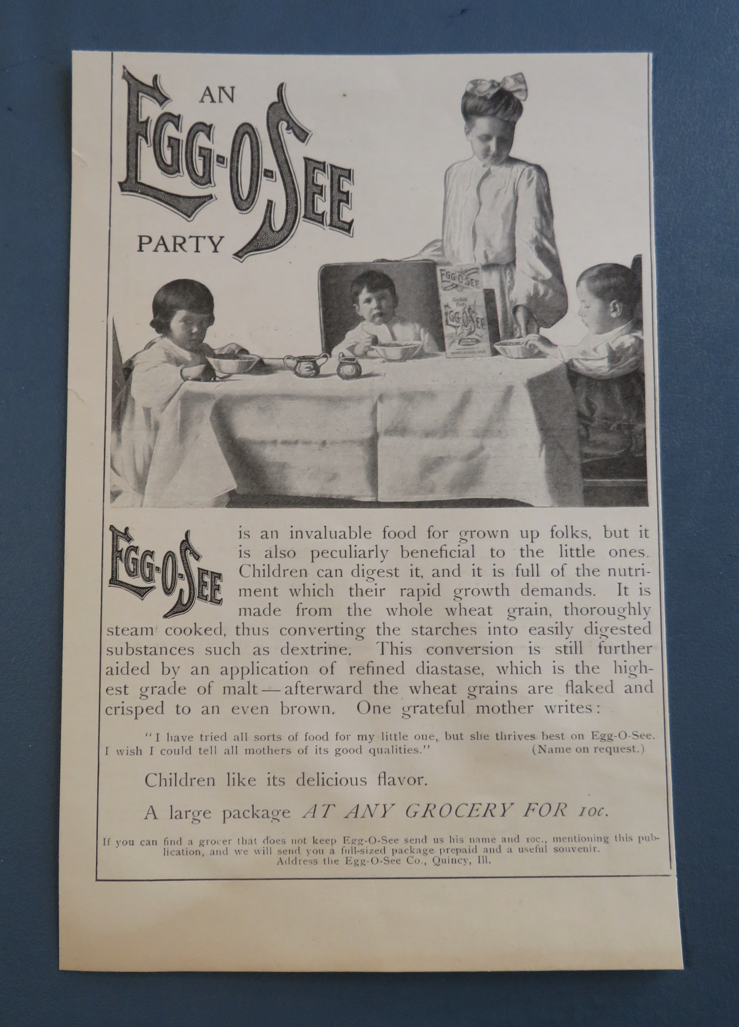 1905 Egg O See with Mom & Kids Having Egg O See Party