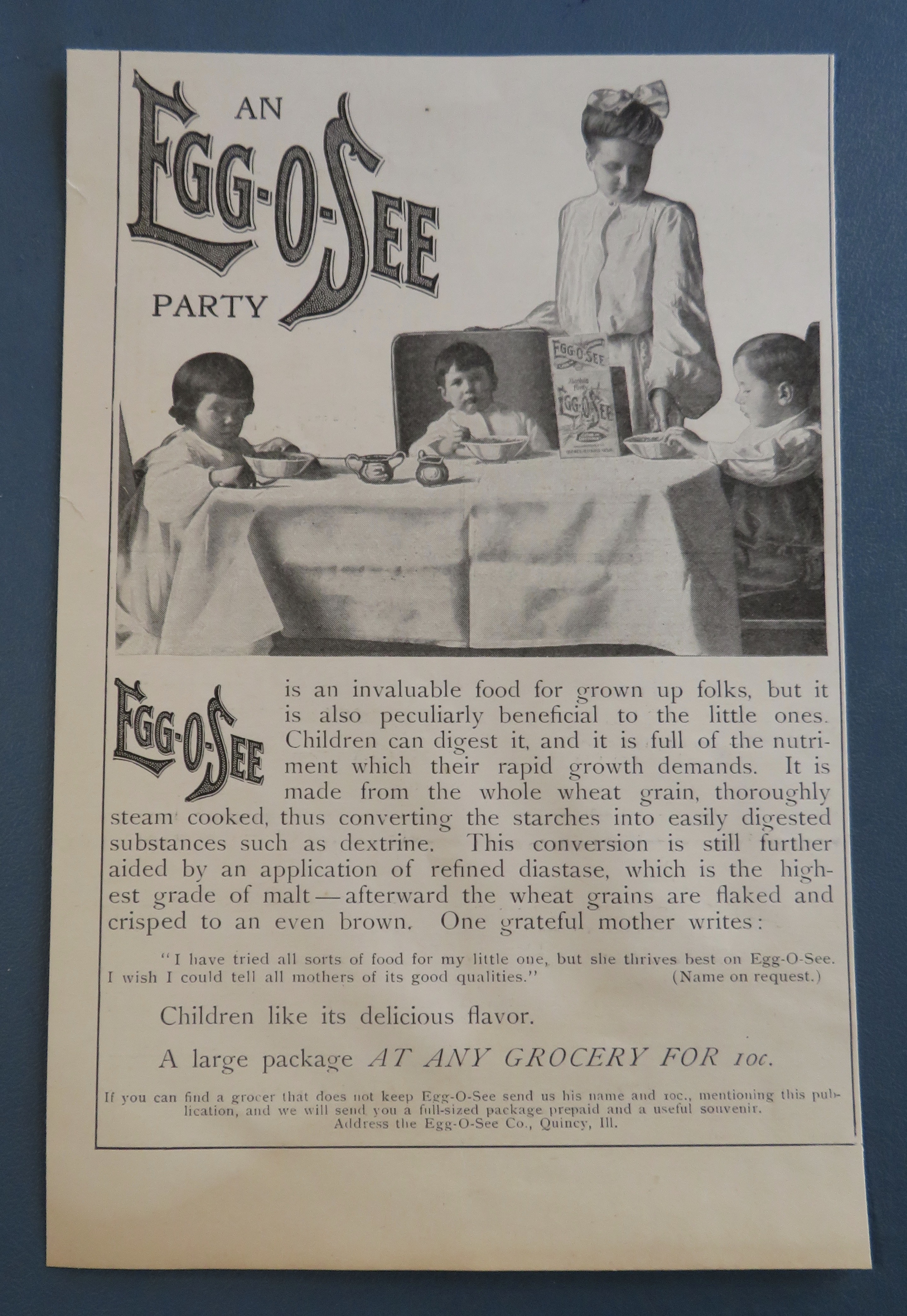 1905 Egg O See with Mom & Kids Having Egg O See Party