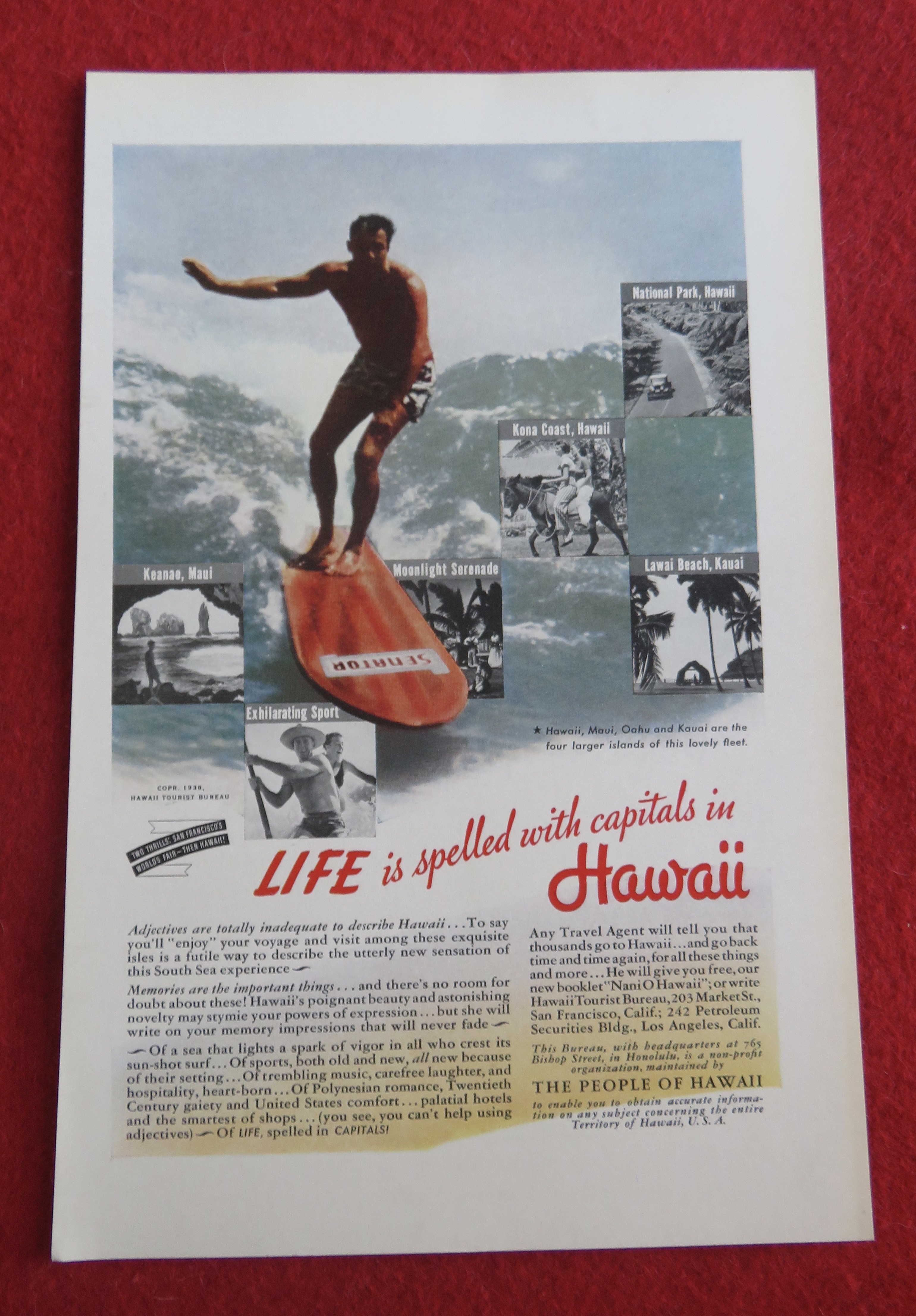 1938 The People Of Hawaii with Man on a Surfboard