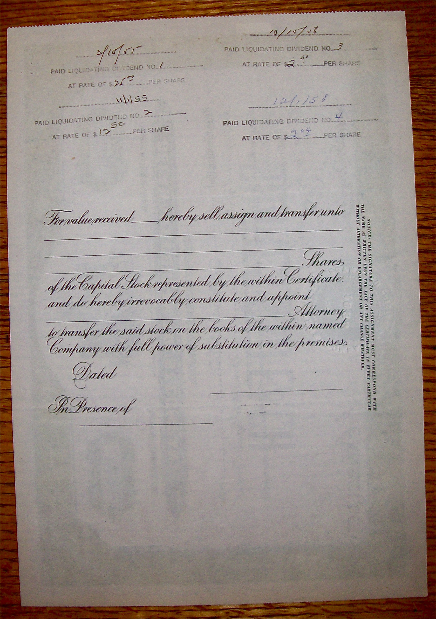 1951 Delaware County Trust Co Stock Certificate