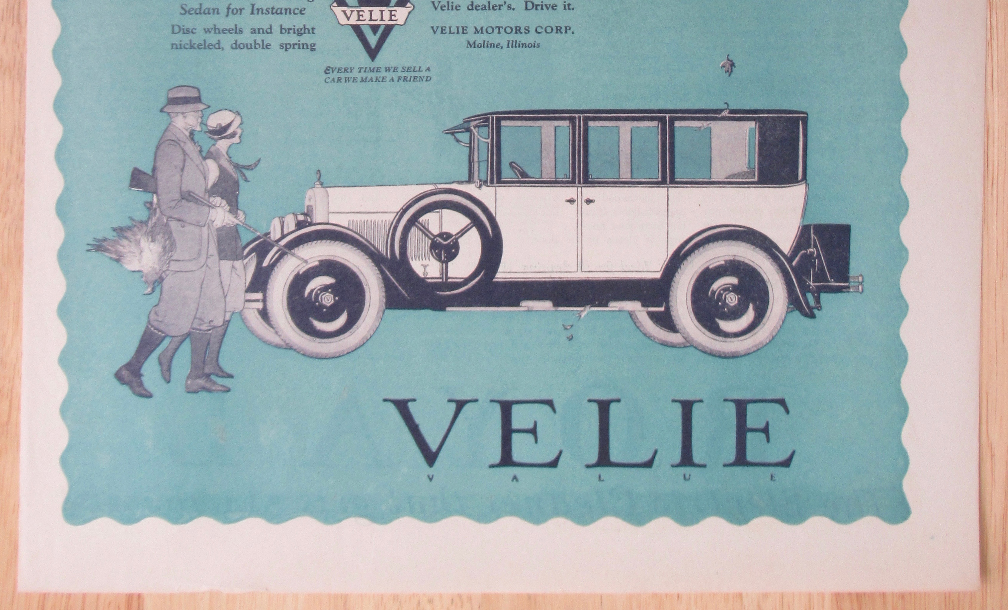1923 Velie Automobile with the Touring Sedan