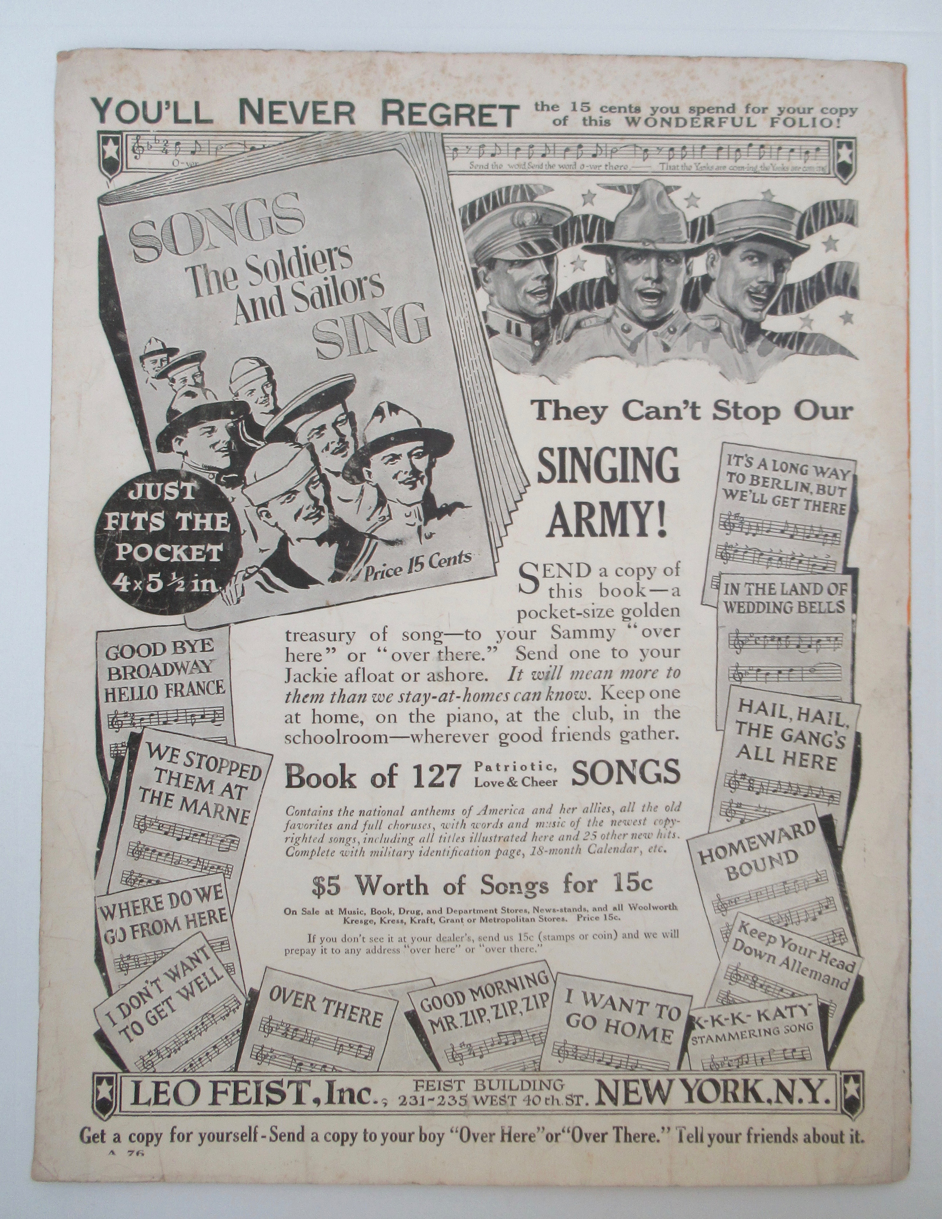 1918 When I'm Thru With The Arms Of The Army