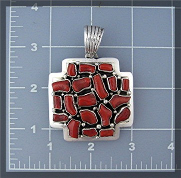 Emer Thompson Mediterranean Coral Sterling Silver Cross