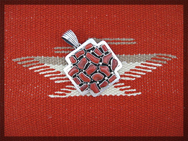 Emer Thompson Mediterranean Coral Sterling Silver Cross