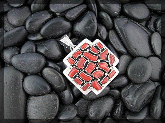 Emer Thompson Mediterranean Coral Sterling Silver Cross