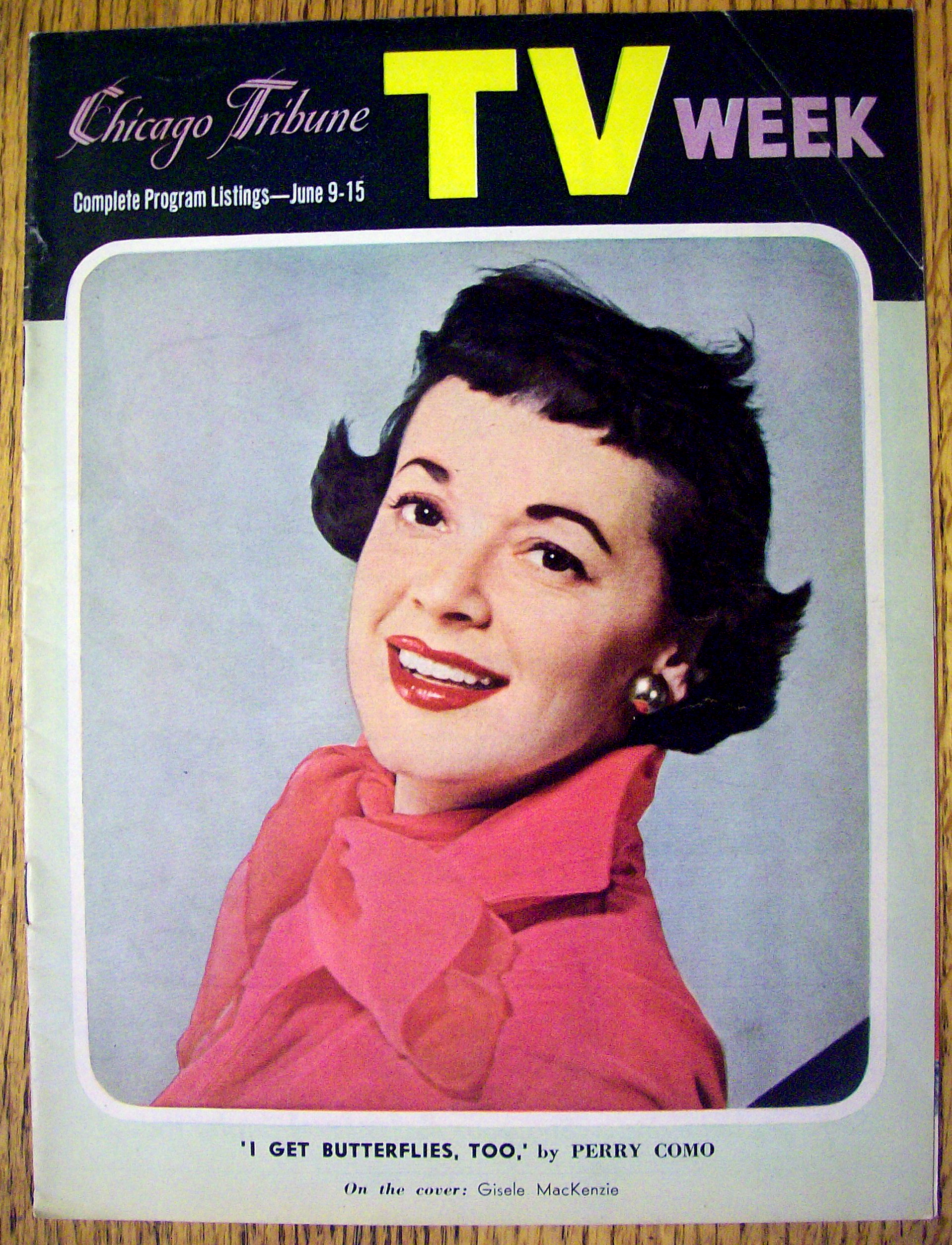 Chicago TV Week June 9-15, 1956 Gisele MacKenzie