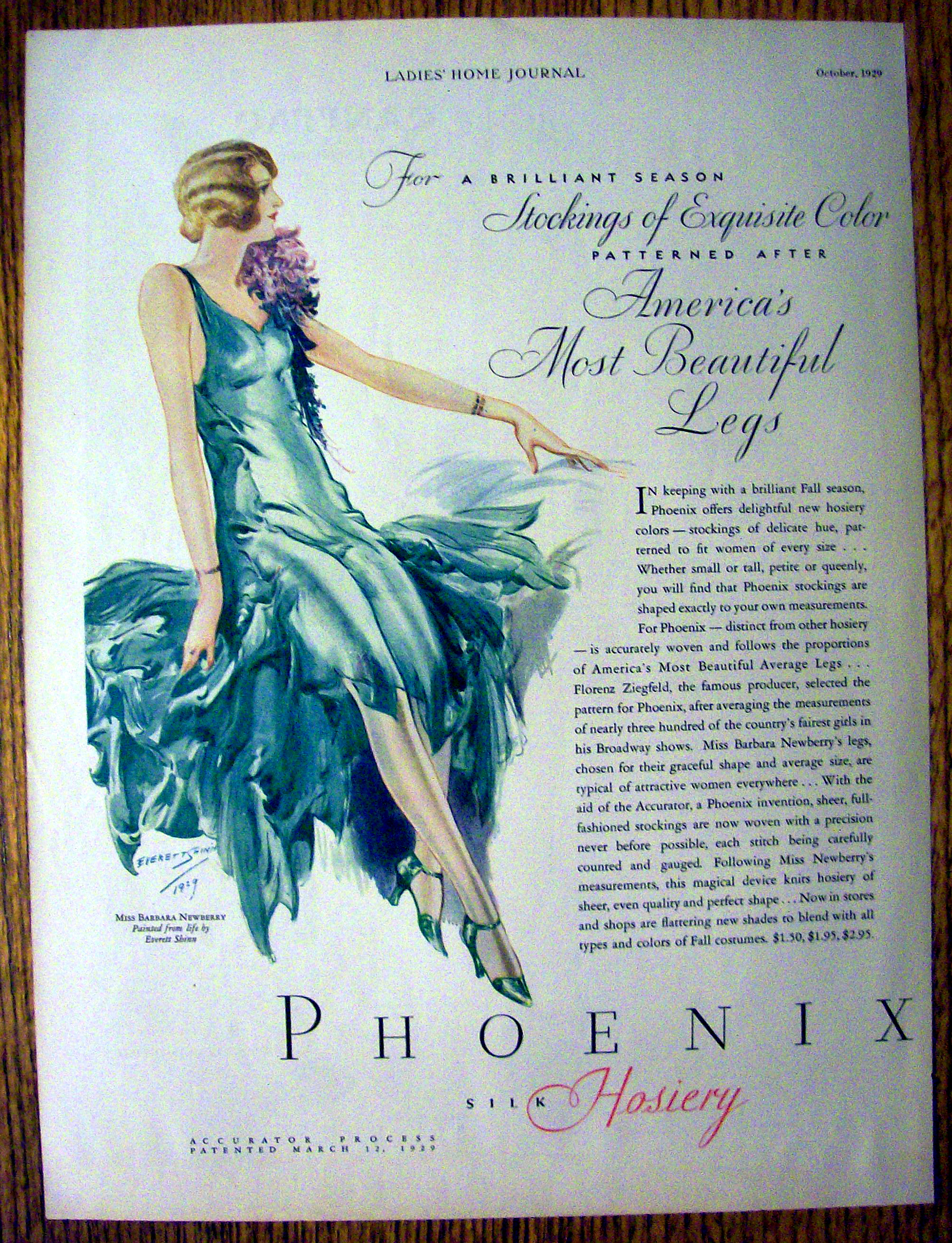 1929 Phoenix Hosiery by Everett Shinn