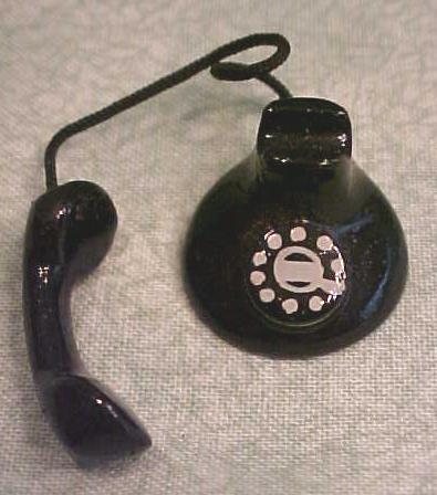 Dollhouse Telephone & Directory 1940-60's Black Dial