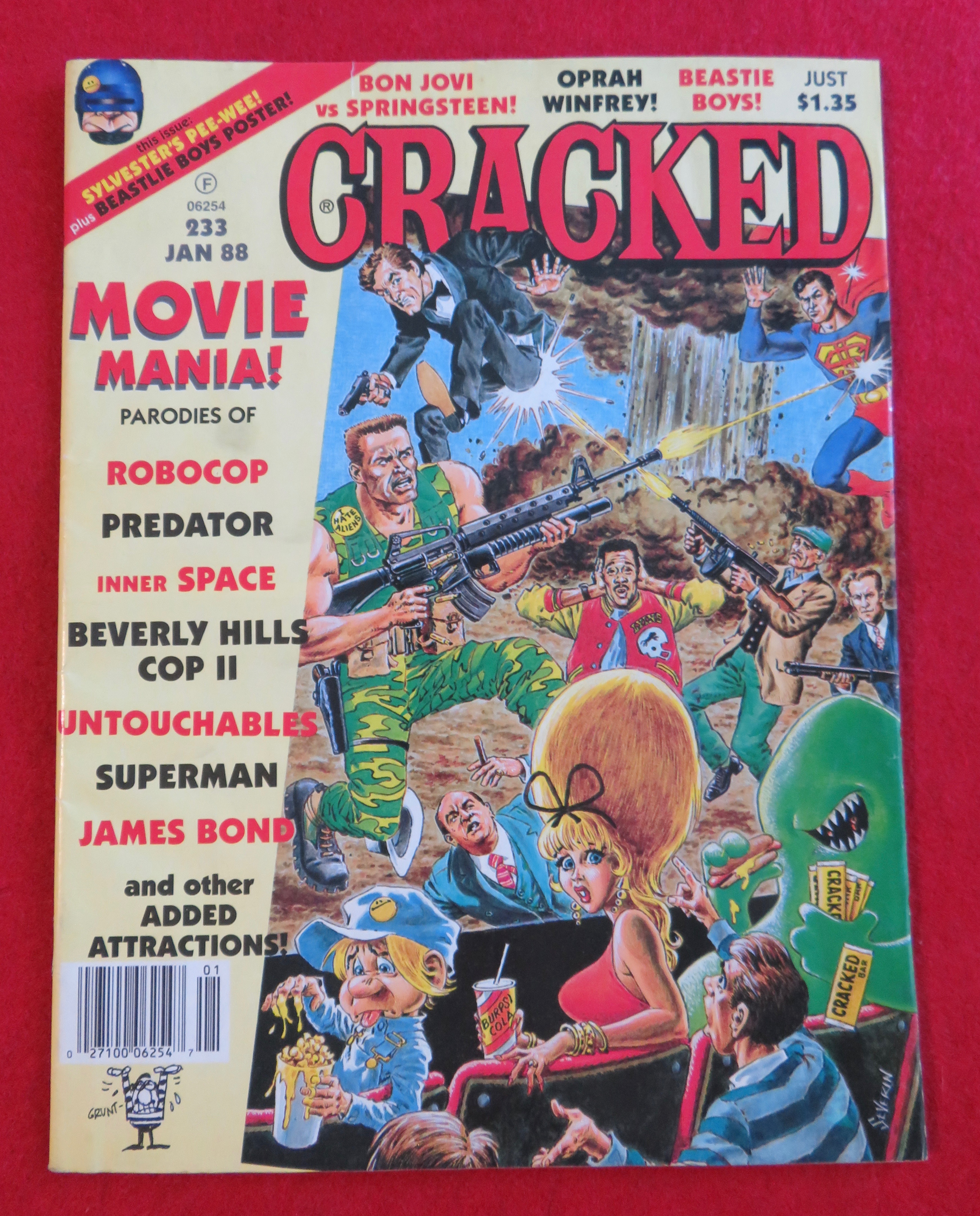 Cracked Magazine January 1988 Movie Mania