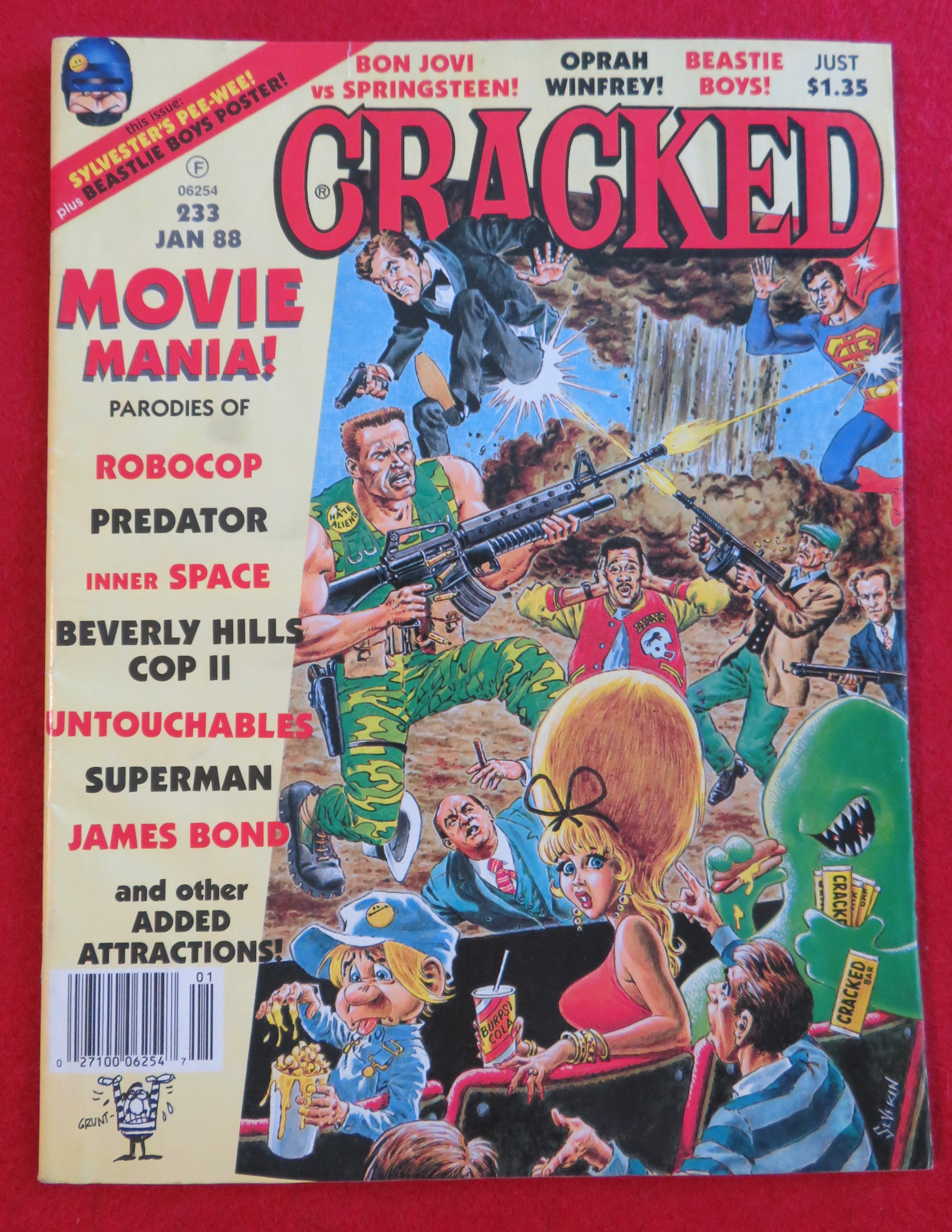 Cracked Magazine January 1988 Movie Mania