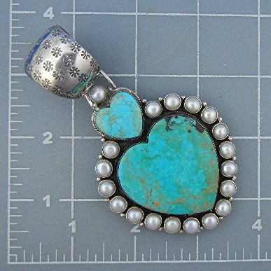 Dan Dodson  Sterling Silver Kingman Turquoise Hearts
