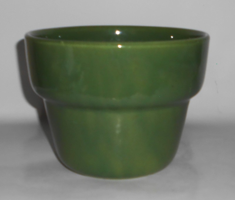 VINTAGE Bauer Pottery 6" Olive Green Flower Pot