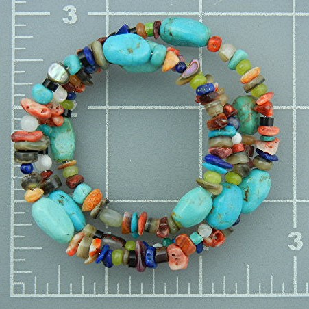 Navajo Turquoise Lapis Gaspeite Spiny Oyster Coil Brace