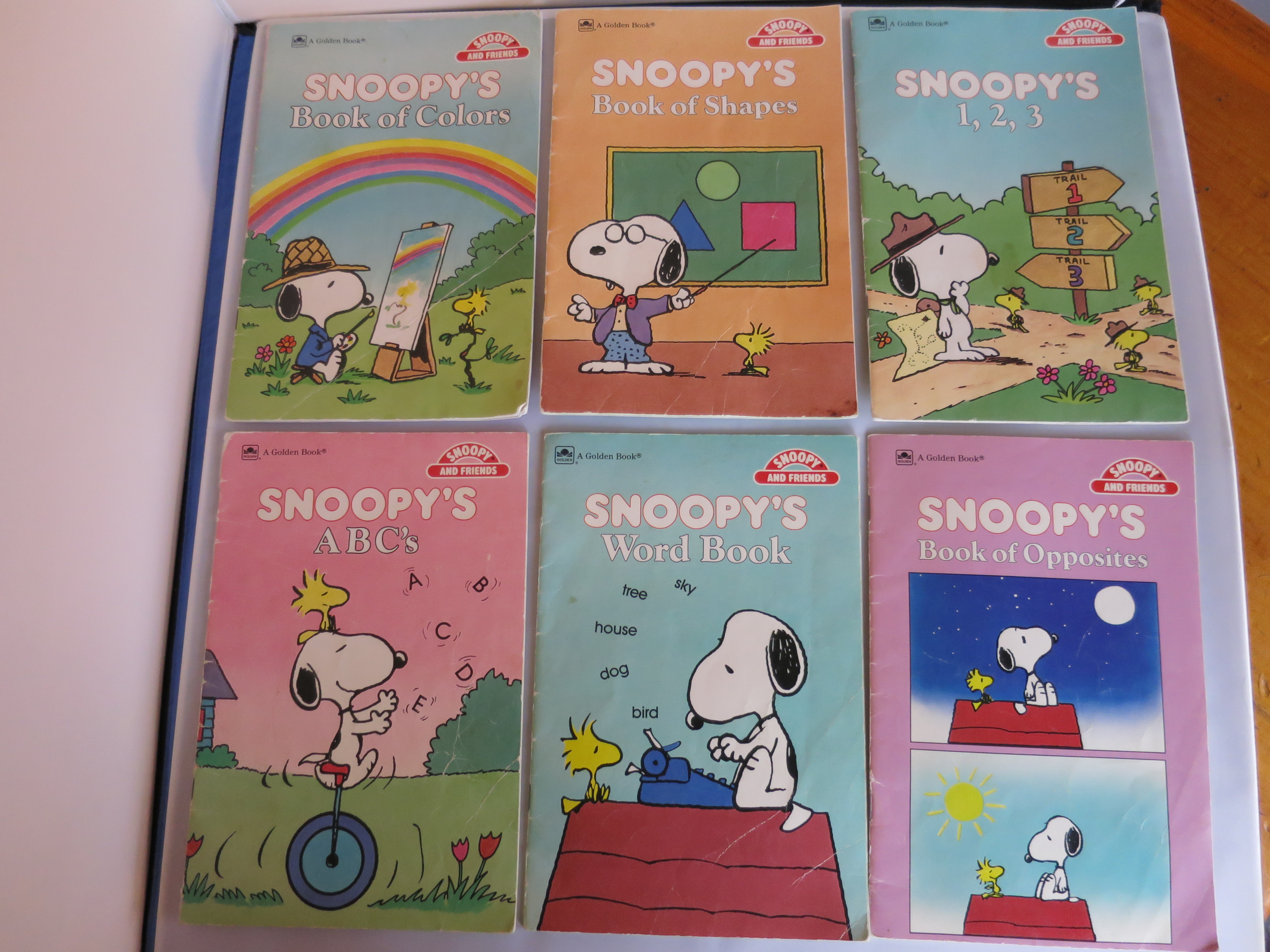 a Golden Book Snoopy and Friends Educational lot of 6