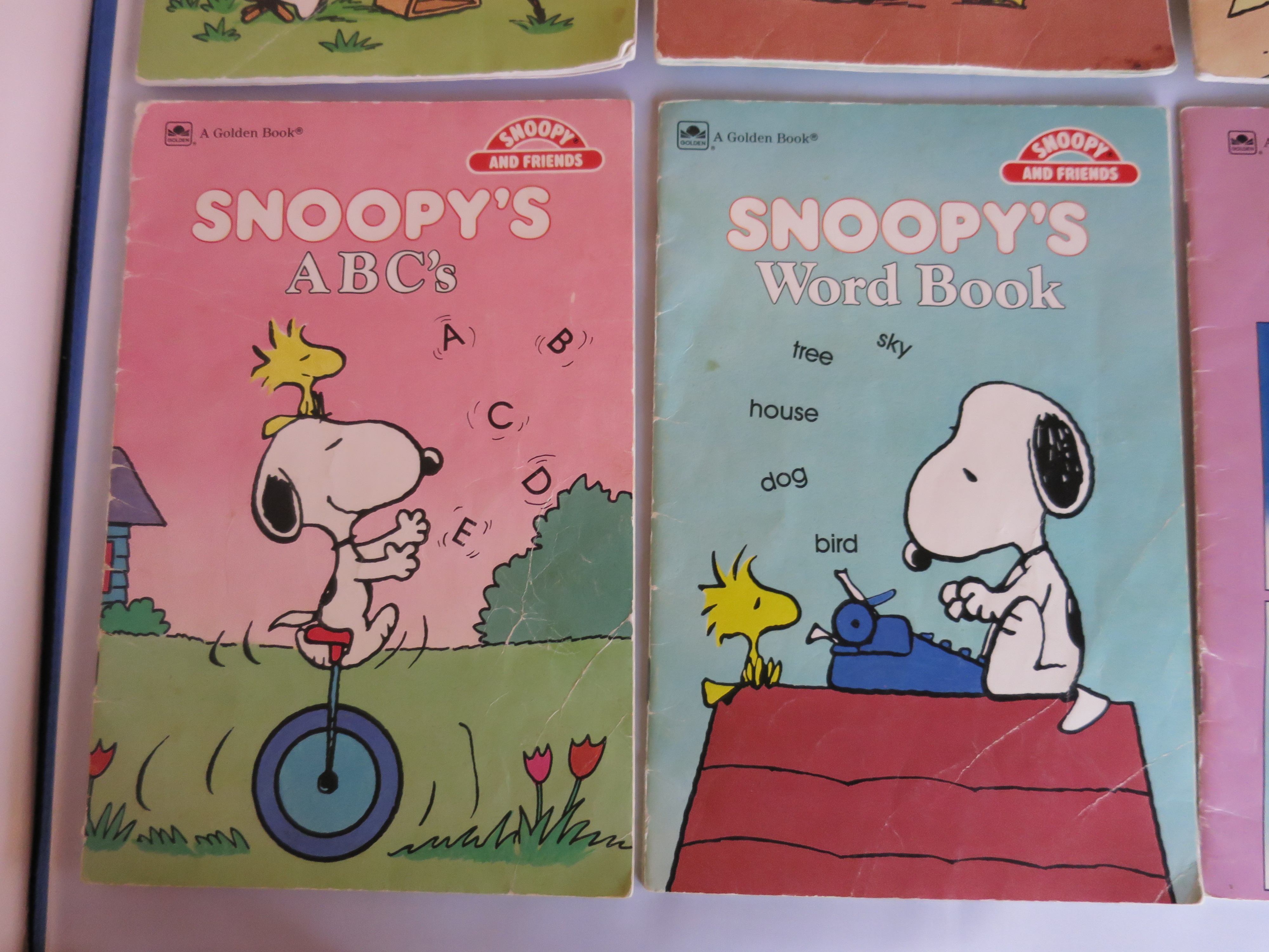a Golden Book Snoopy and Friends Educational lot of 6