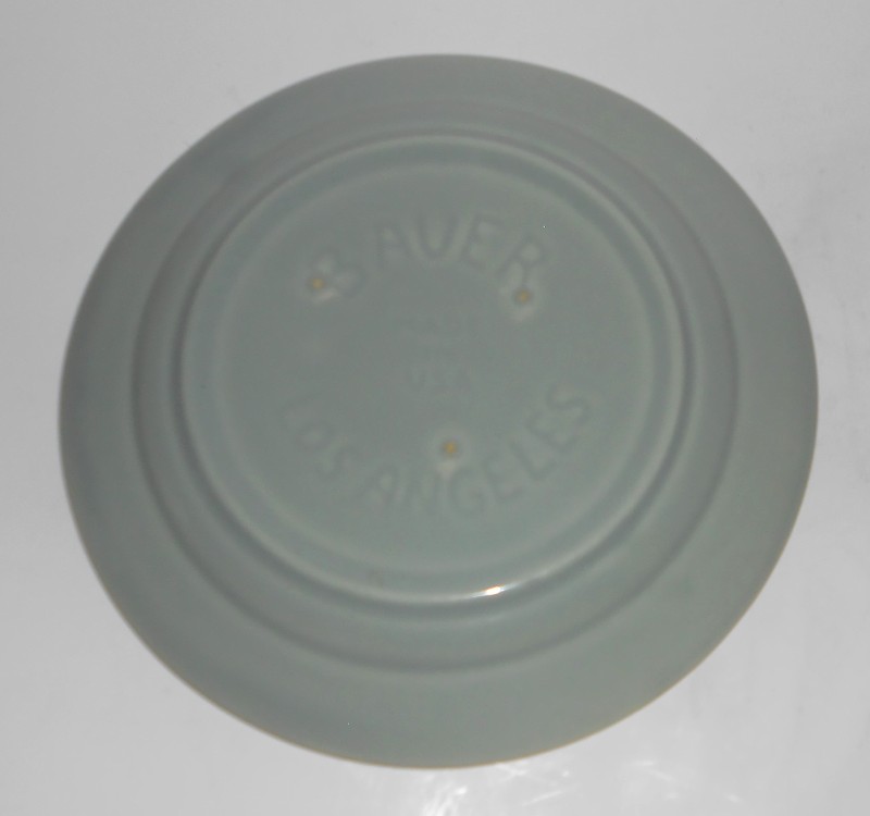 VINTAGE Bauer Pottery La Linda Gloss Gray Dinner Plate - MINT