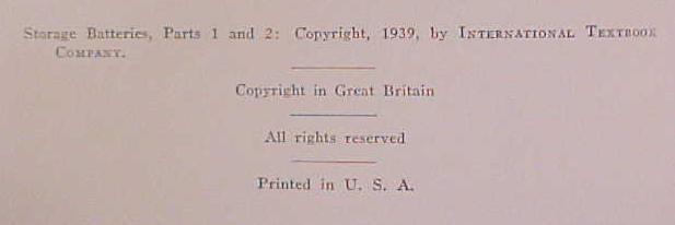Storage Batteries 1939 International Textbook