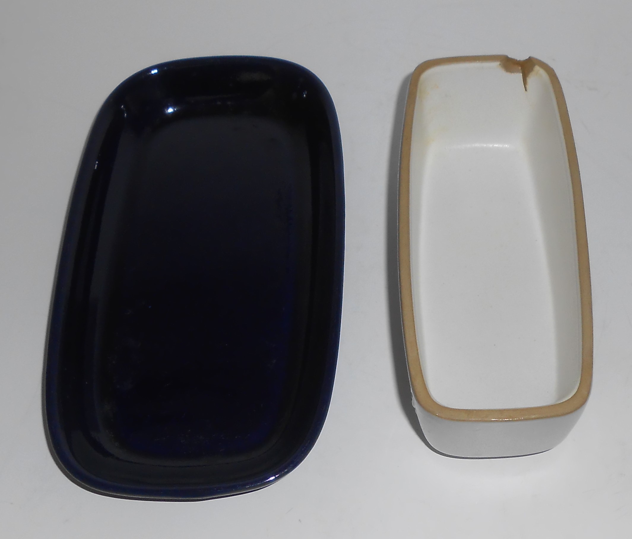 Denby Pottery Stoneware Potpourri Blue Butterdish w/Lid