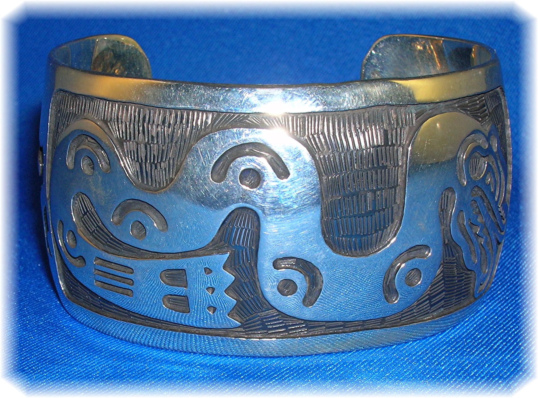 Bracelet 950 Sterling Silver Signed SUZI Mexico