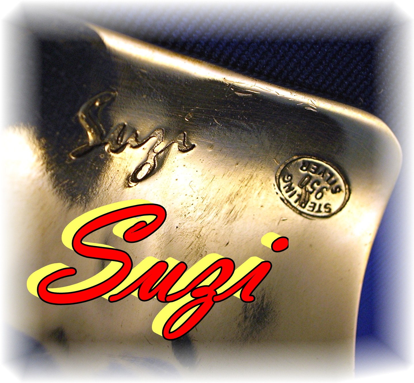 Bracelet 950 Sterling Silver Signed SUZI Mexico