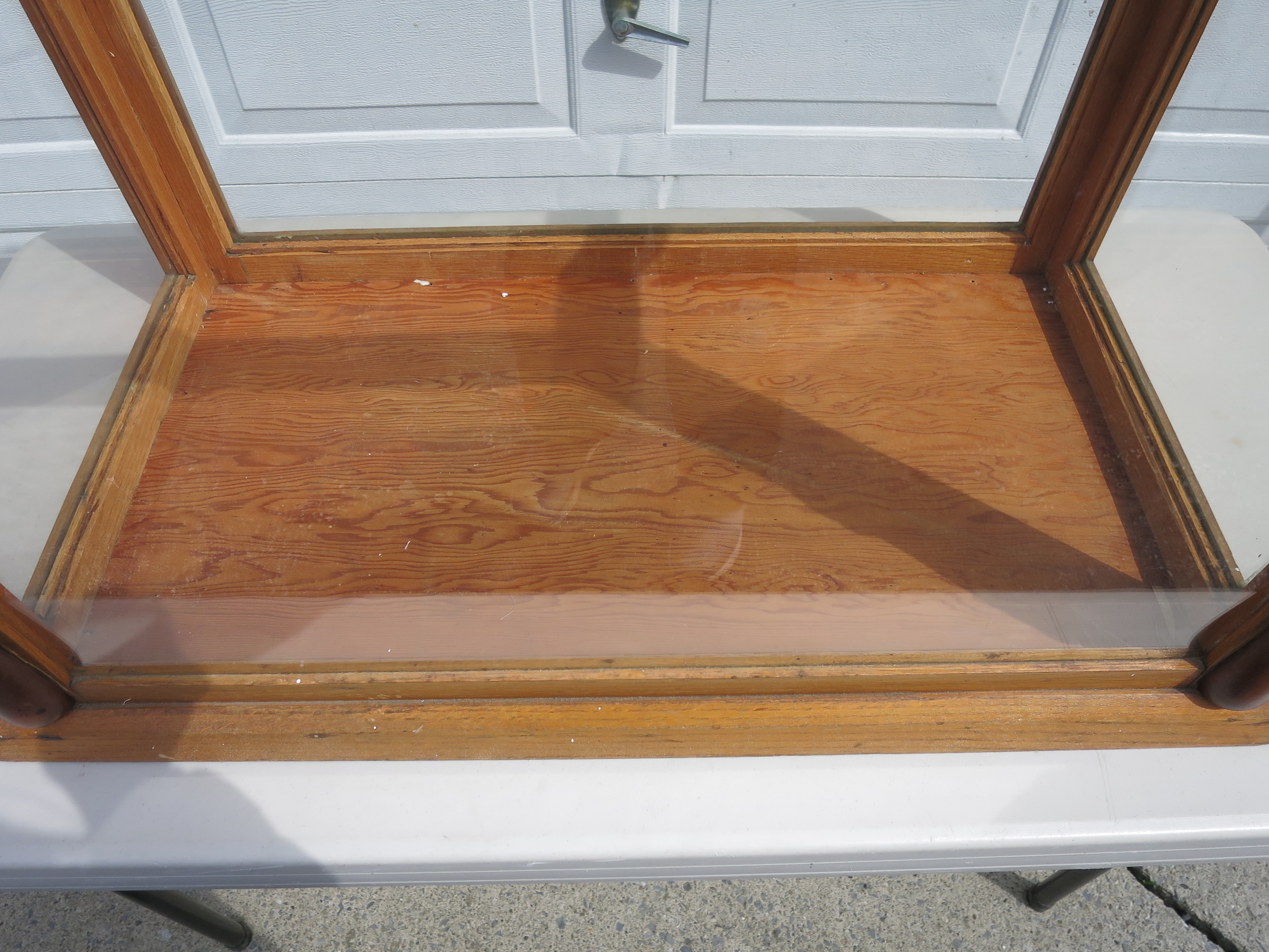 Display Case Antique wooden framed glass counter top display