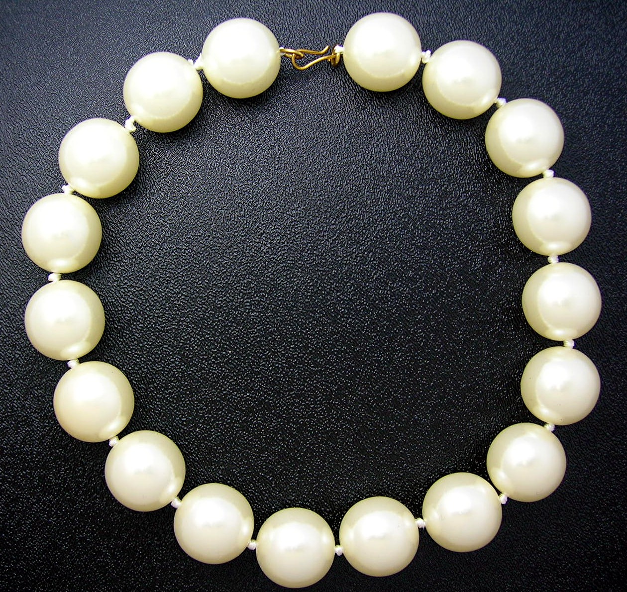 Necklace, Faux Pearls, 16 Inches  3/4 Inch Faux Pearls